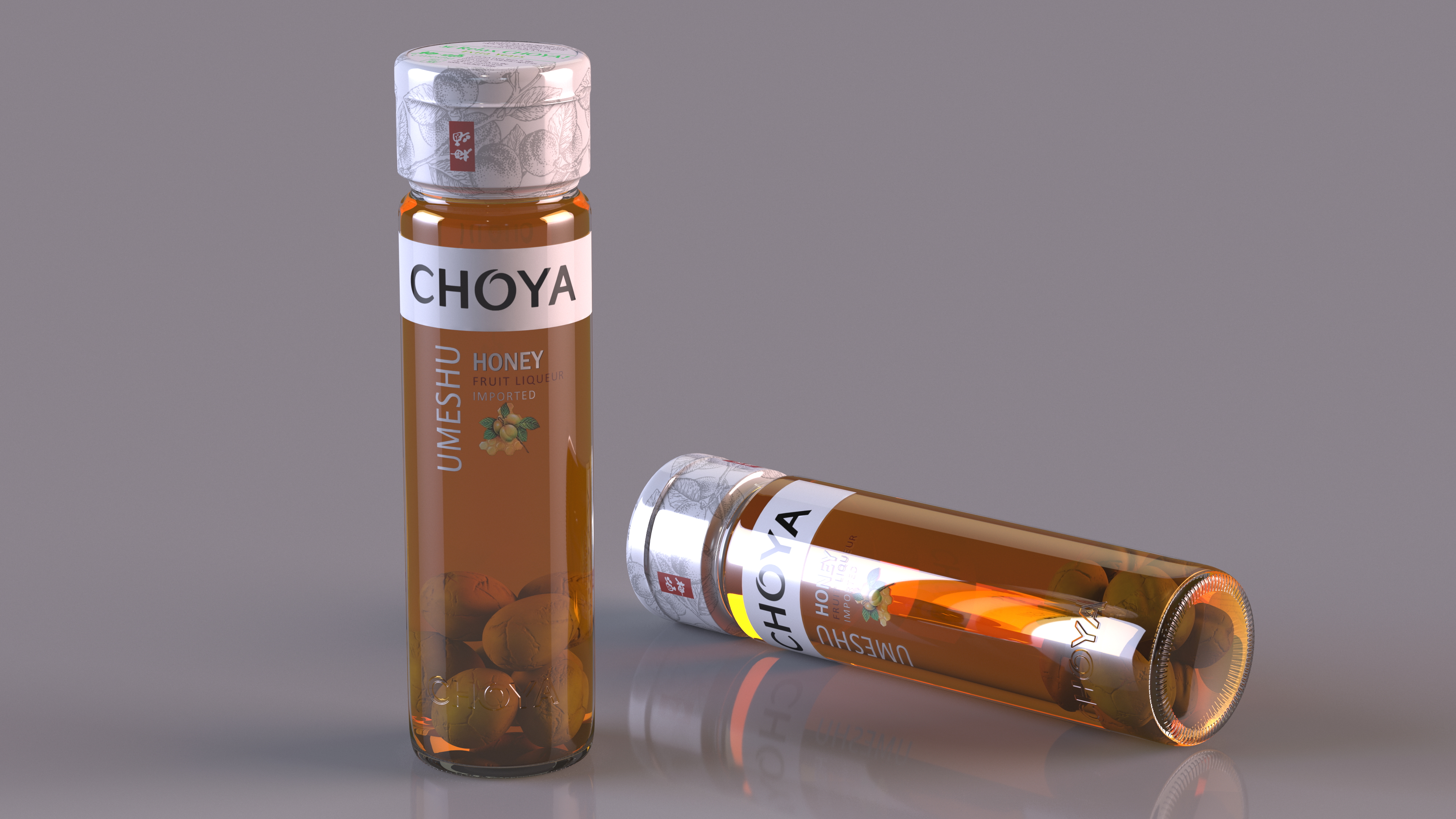 Fruit Liqueur Choya Umeshu Honey 3D