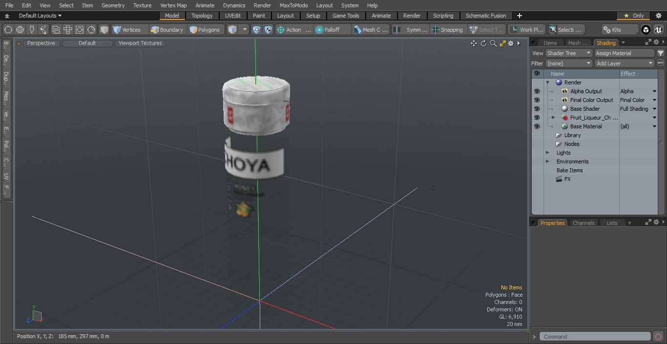Fruit Liqueur Choya Umeshu Honey 3D