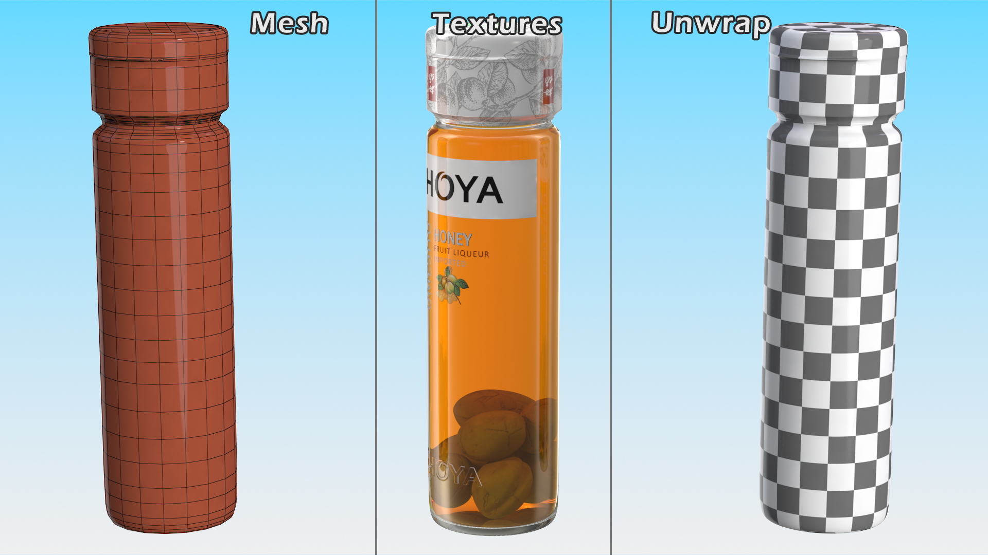Fruit Liqueur Choya Umeshu Honey 3D