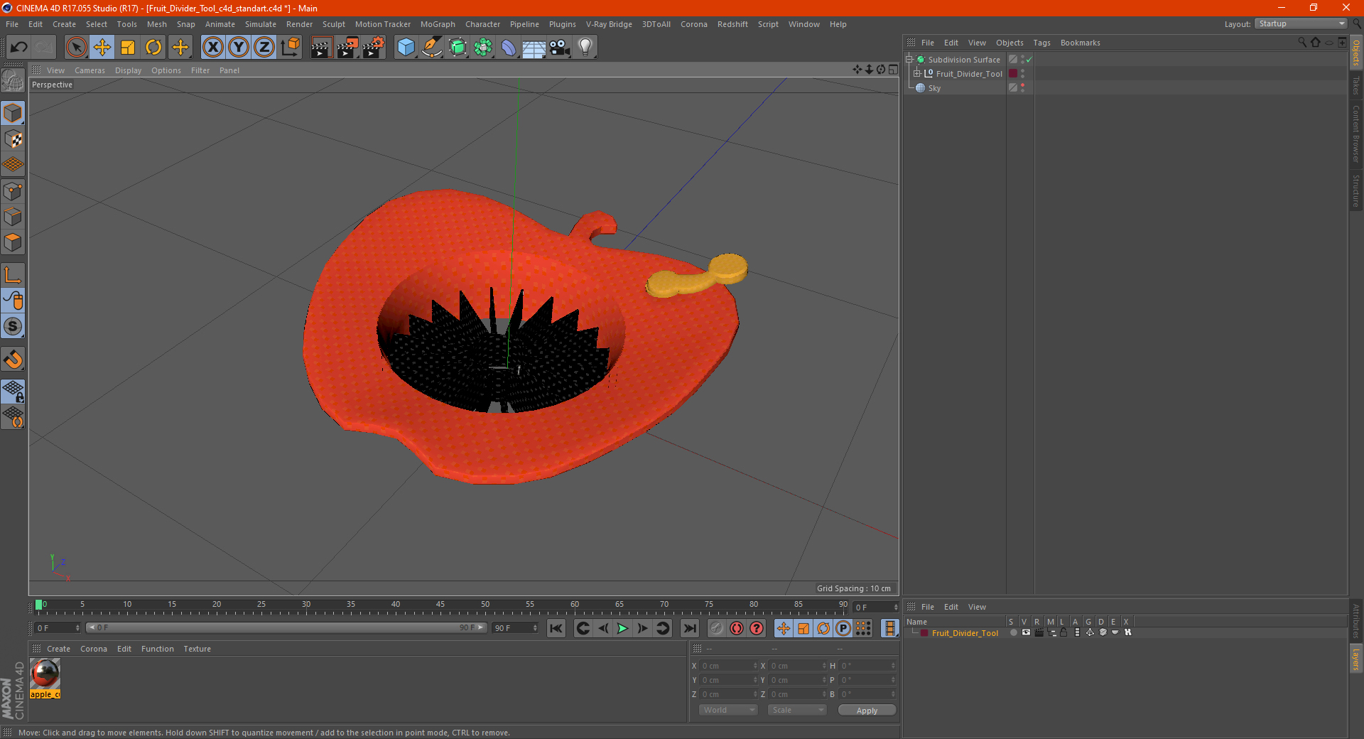 3D Fruit Divider Tool model