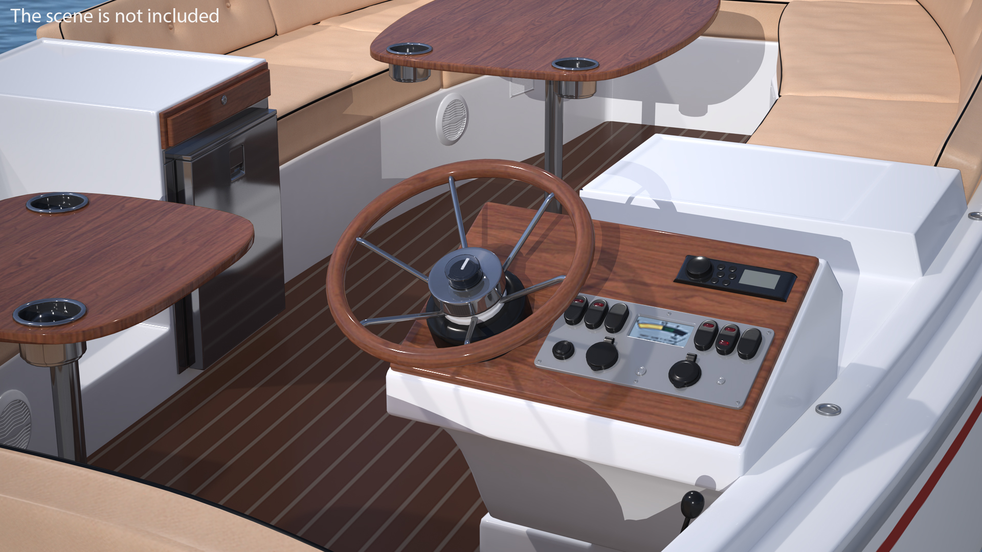 3D Electric Recreational Boat Rigged model