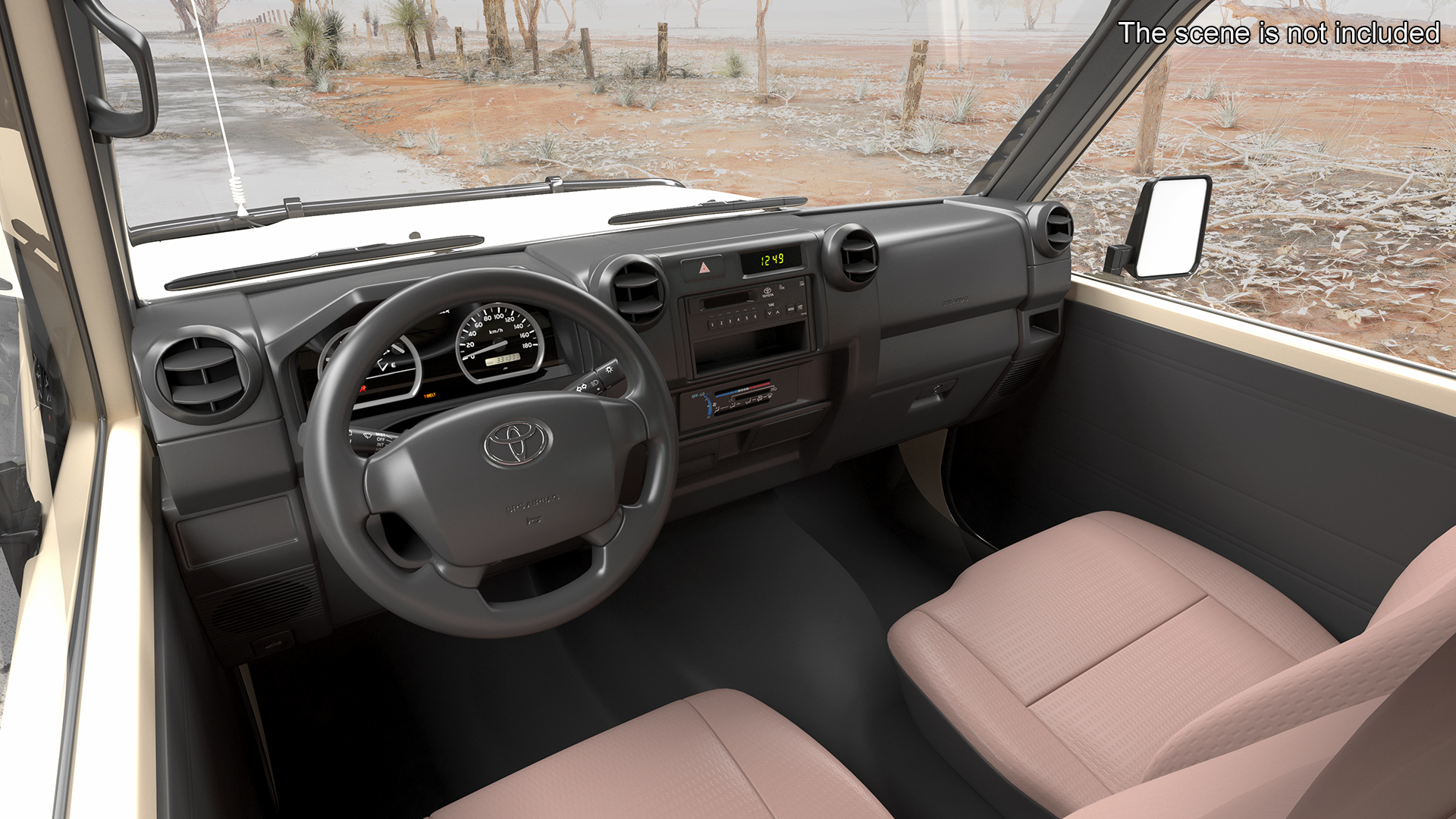 Toyota Land Cruiser Safari Beige Clean Simple Interior 3D model