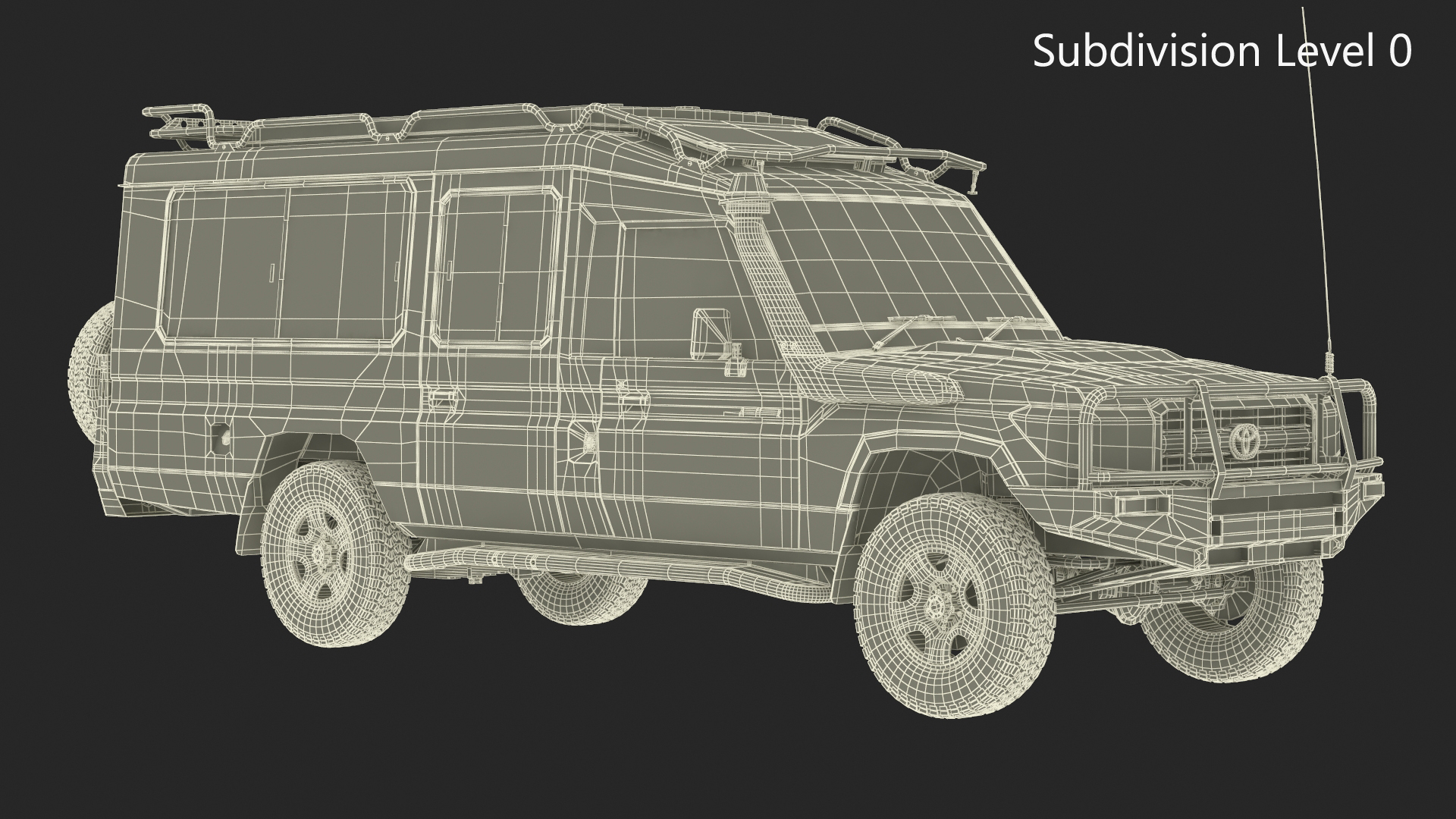 Toyota Land Cruiser Safari Beige Clean Simple Interior 3D model