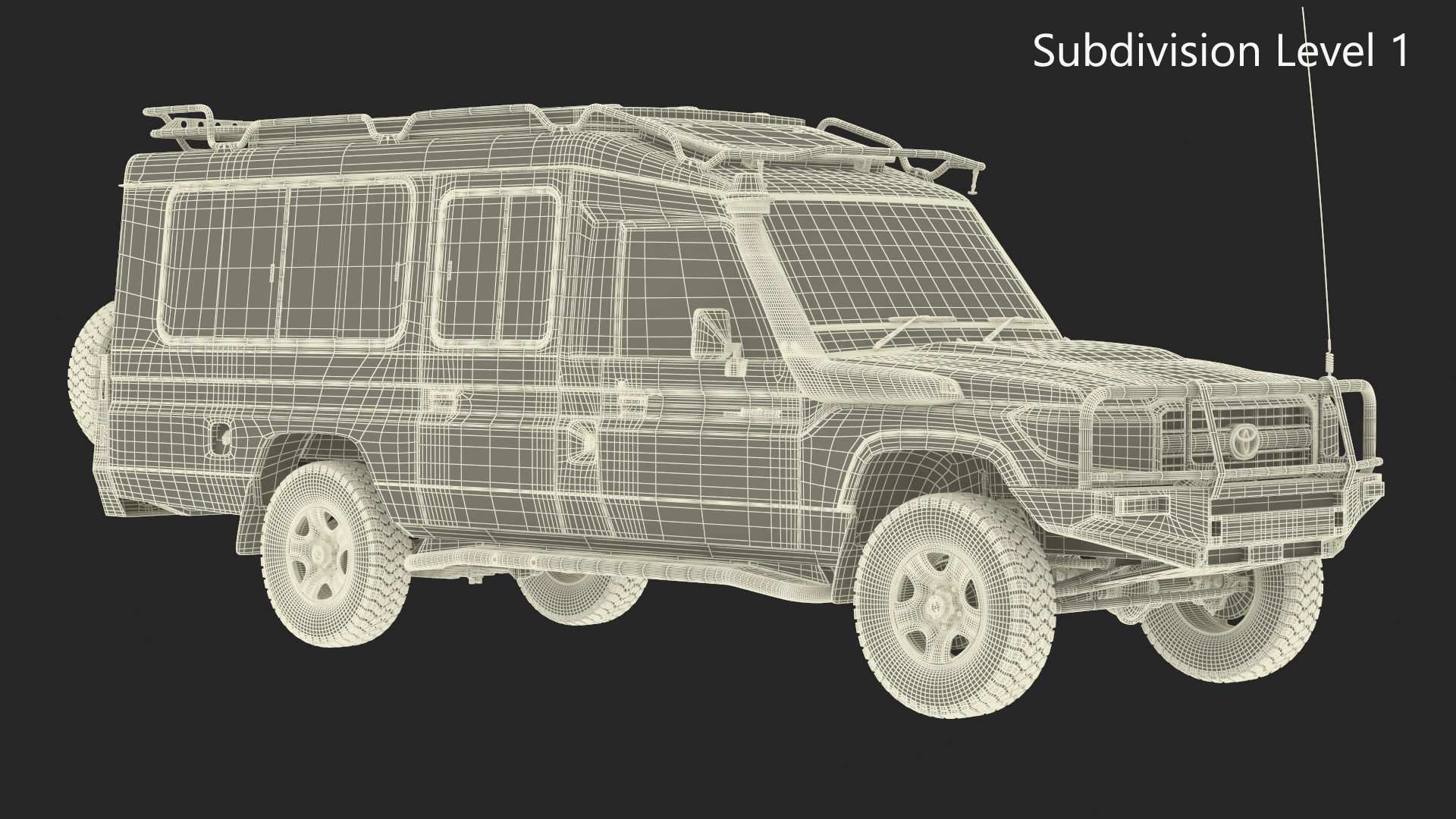 Toyota Land Cruiser Safari Beige Clean Simple Interior 3D model