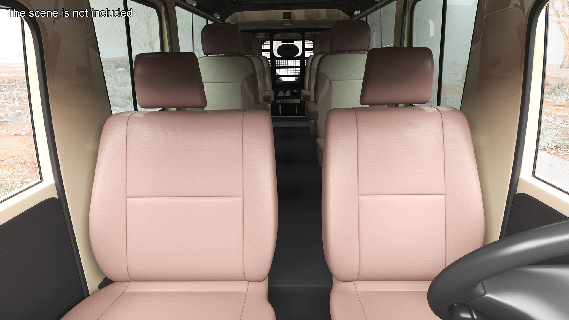 Toyota Land Cruiser Safari Beige Clean Simple Interior 3D model