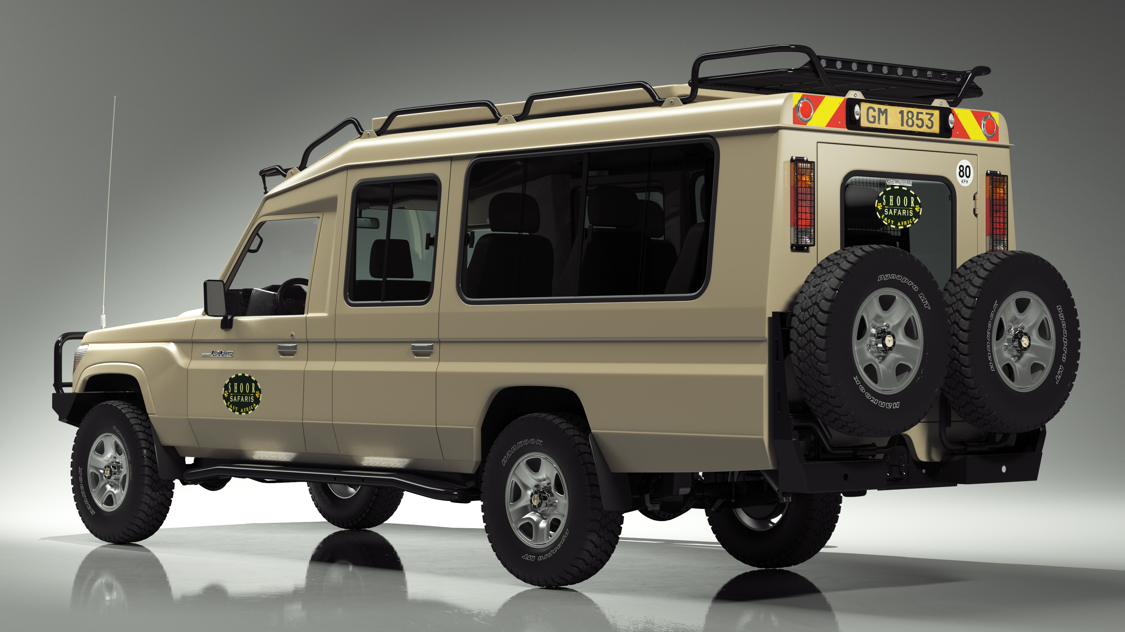 Toyota Land Cruiser Safari Beige Clean Simple Interior 3D model