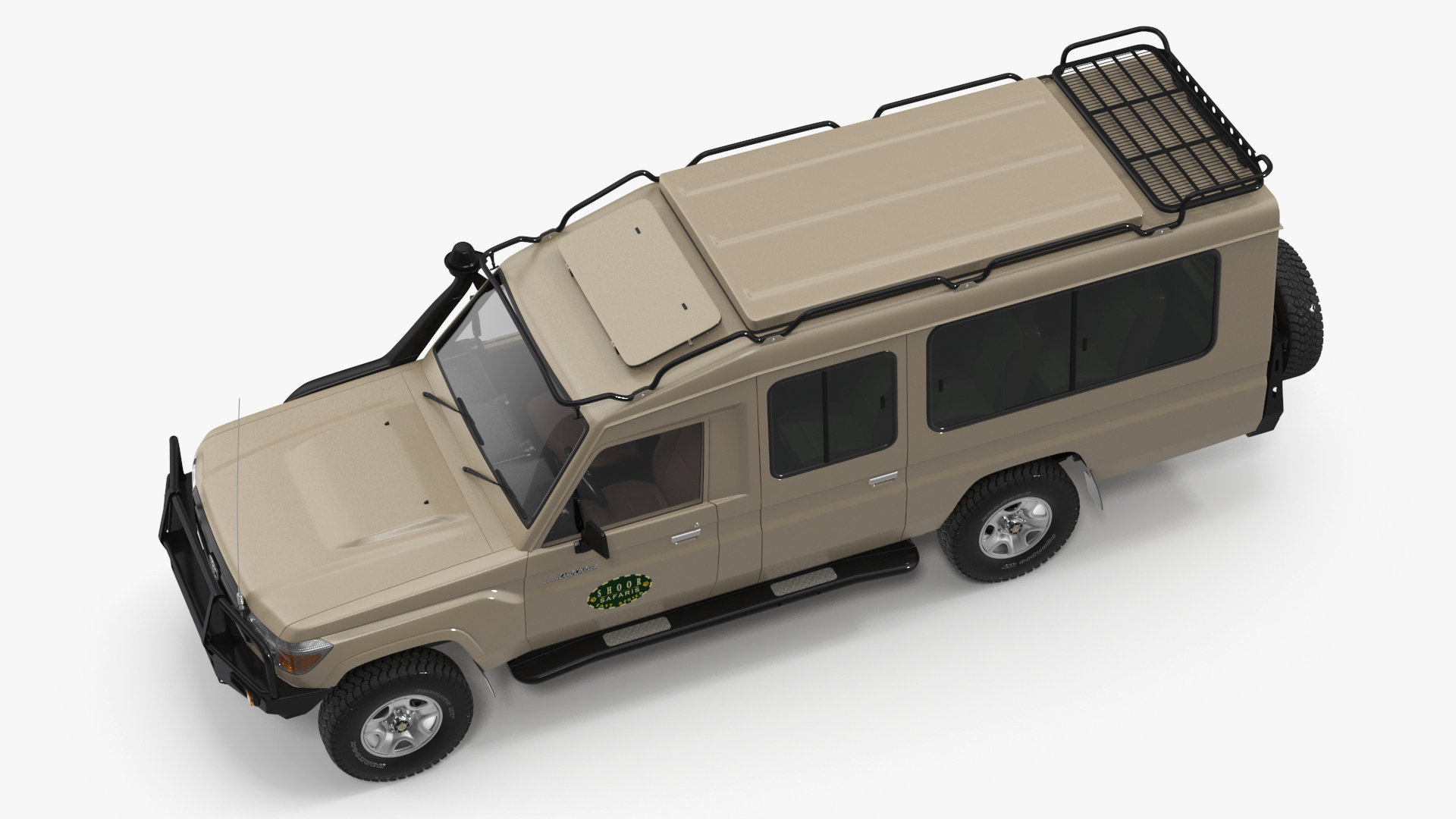 Toyota Land Cruiser Safari Beige Clean Simple Interior 3D model