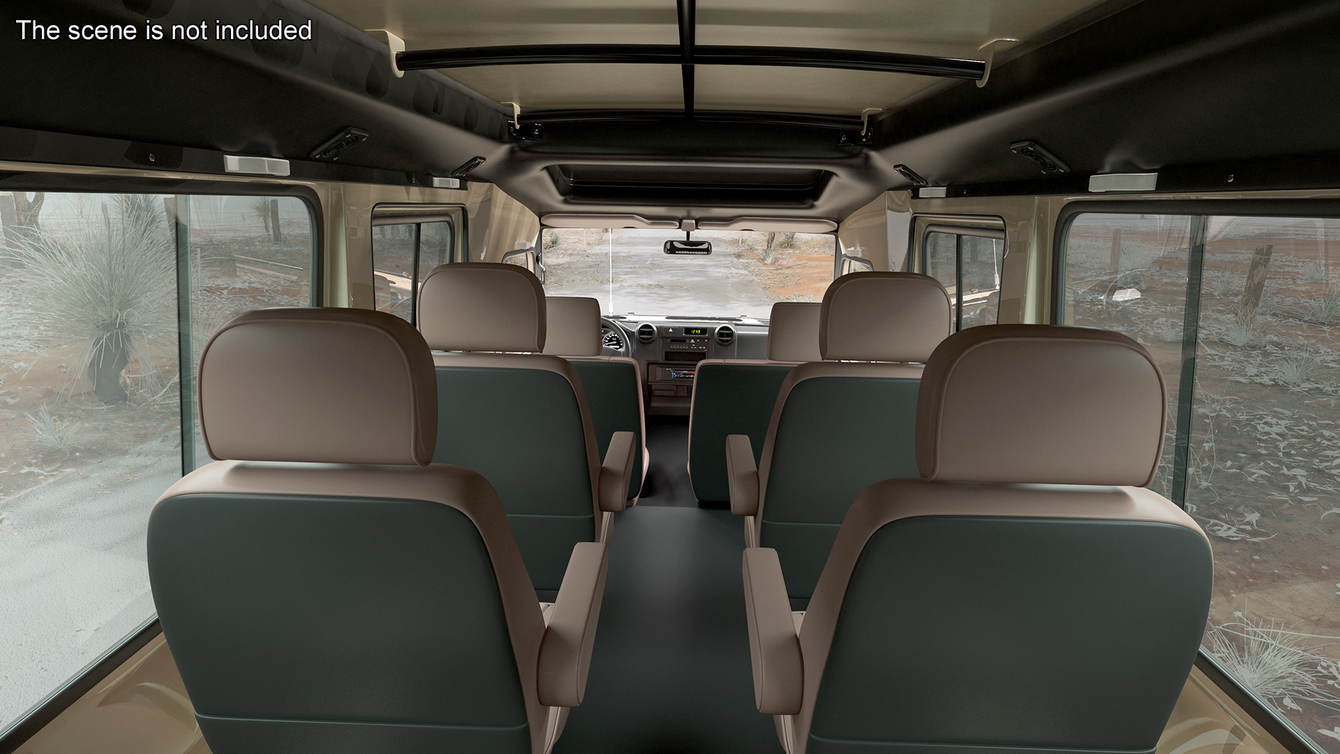 Toyota Land Cruiser Safari Beige Clean Simple Interior 3D model