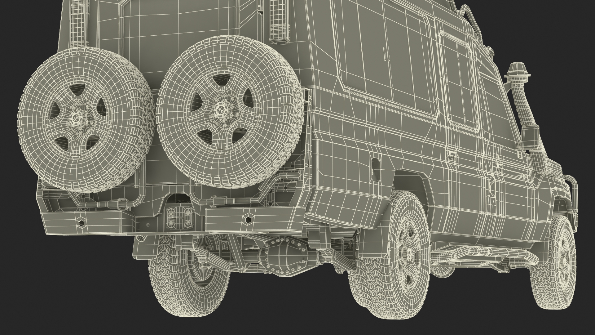 Toyota Land Cruiser Safari Beige Clean Simple Interior 3D model