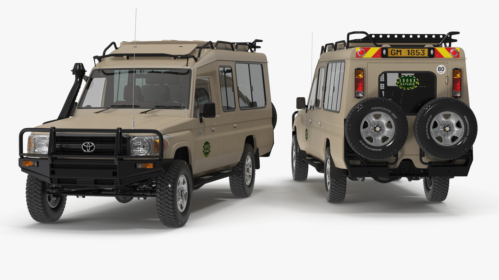 Toyota Land Cruiser Safari Beige Clean Simple Interior 3D model