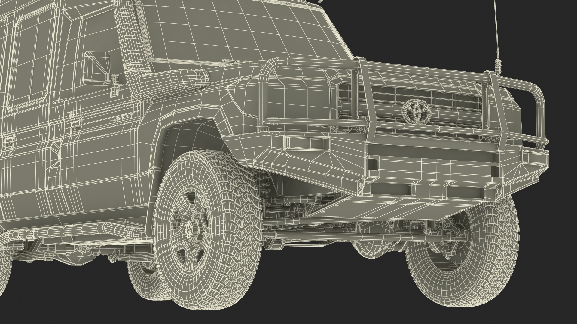 Toyota Land Cruiser Safari Beige Clean Simple Interior 3D model