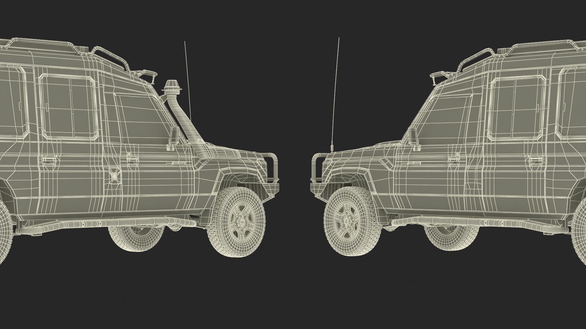 Toyota Land Cruiser Safari Beige Clean Simple Interior 3D model