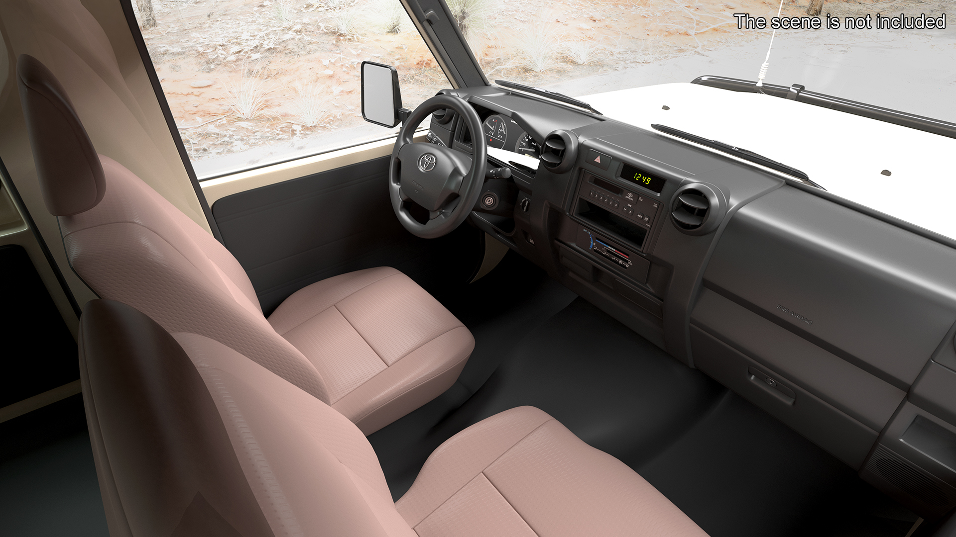Toyota Land Cruiser Safari Beige Clean Simple Interior 3D model