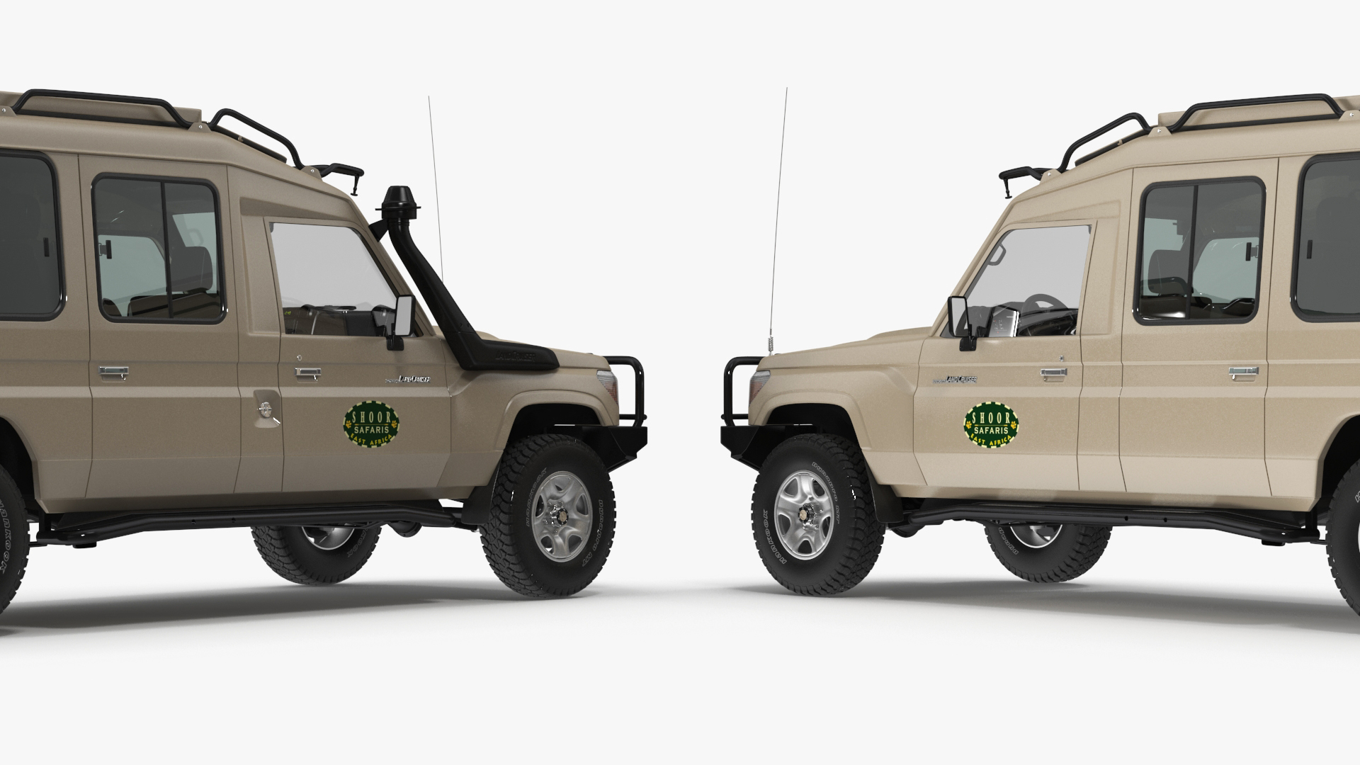 Toyota Land Cruiser Safari Beige Clean Simple Interior 3D model