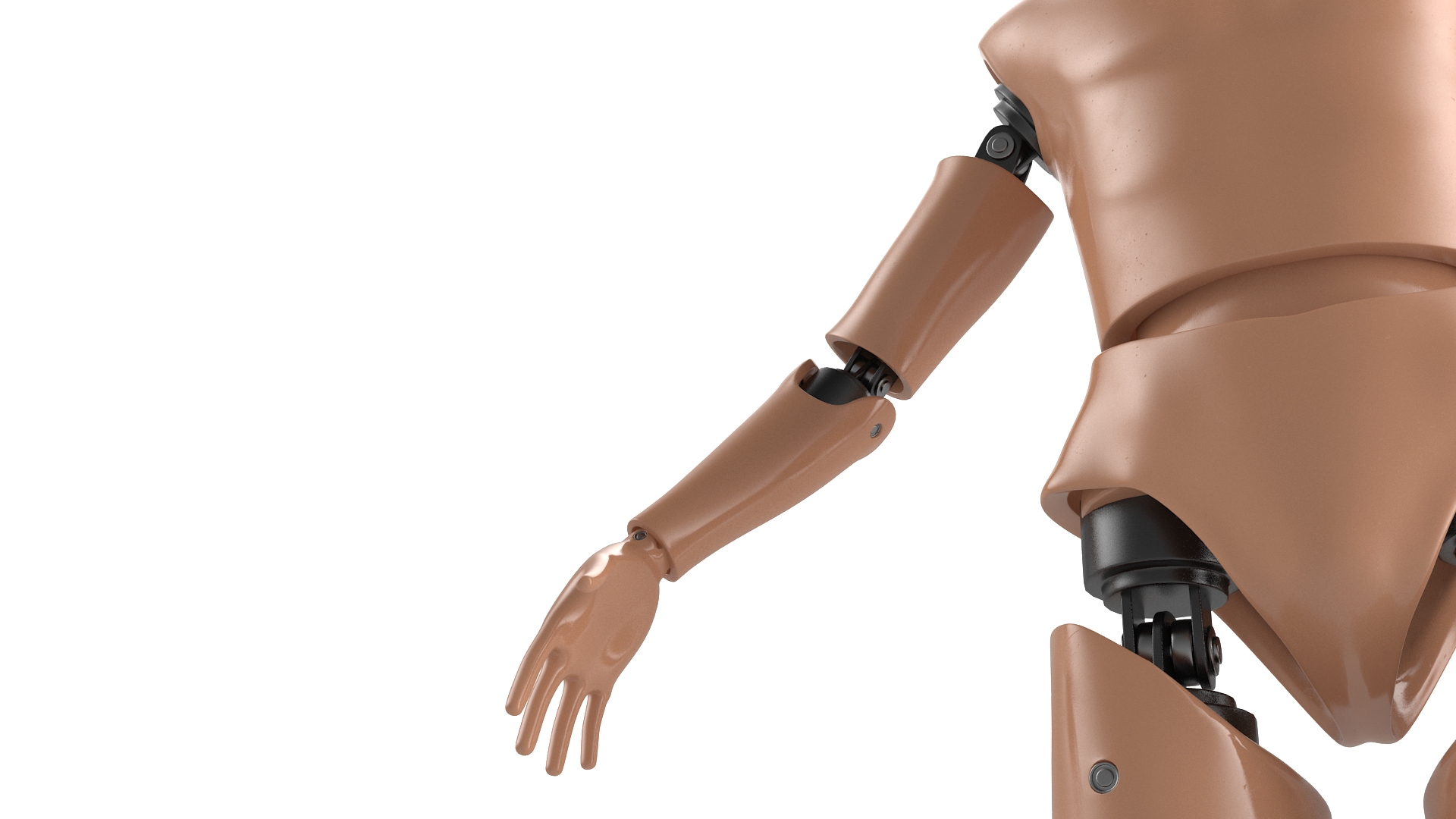3D Humanoid Crash Test Dummy Rigged for Maya