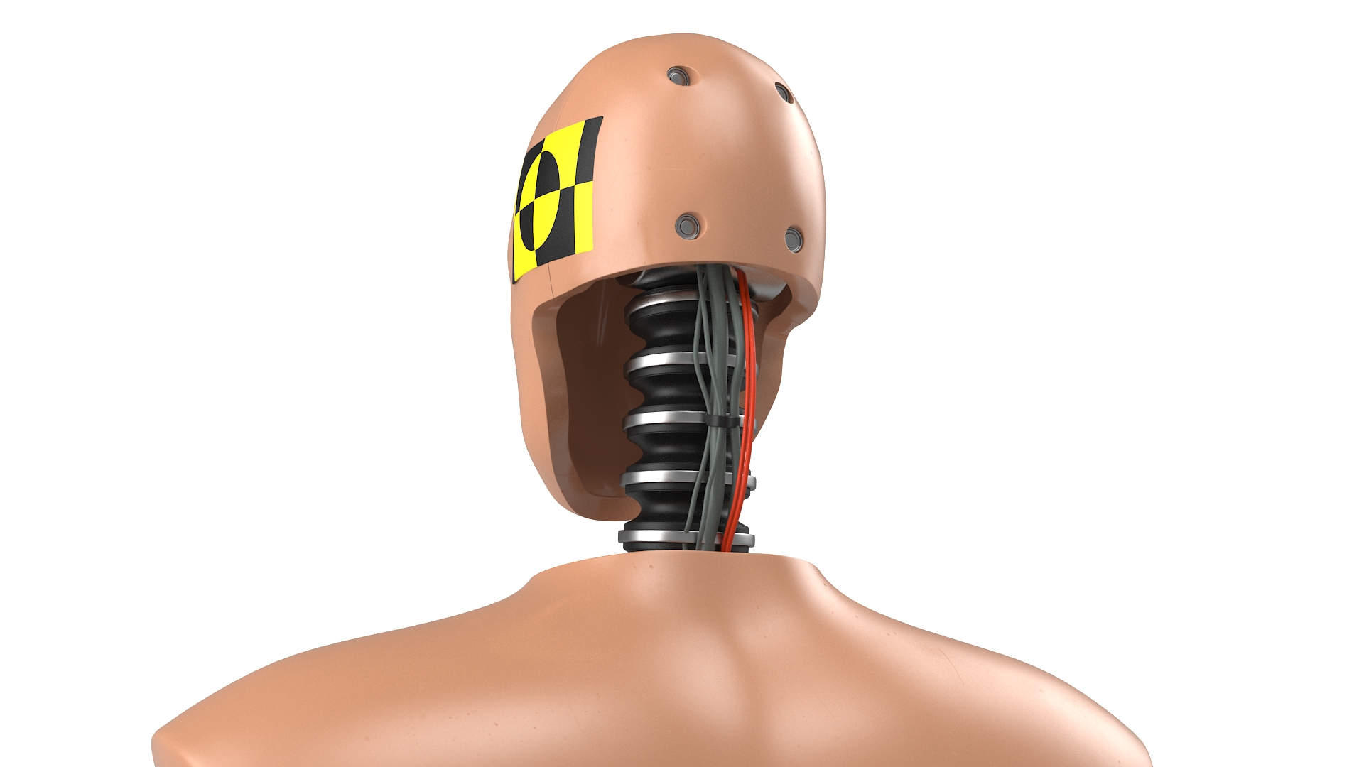 3D Humanoid Crash Test Dummy Rigged for Maya