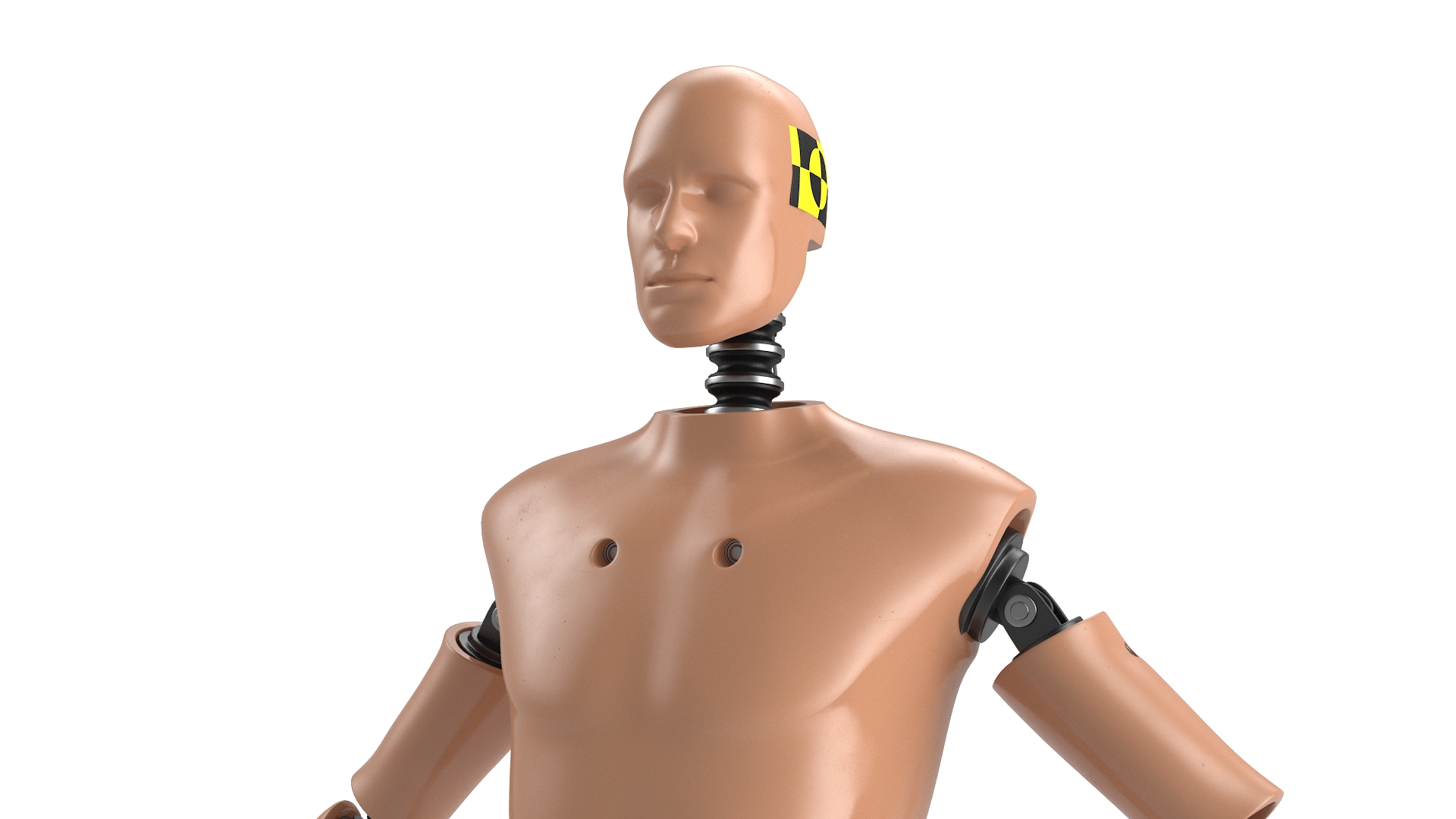 3D Humanoid Crash Test Dummy Rigged for Maya