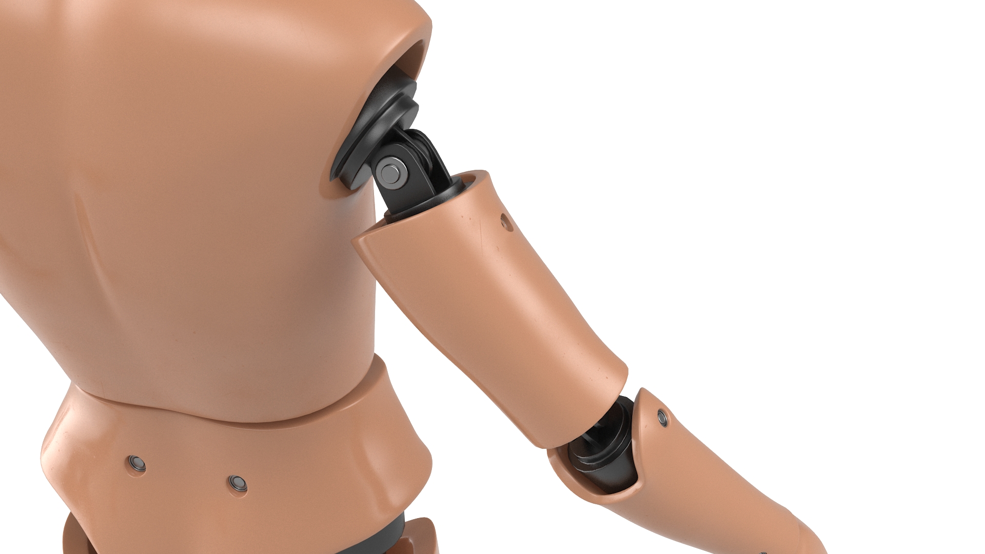 3D Humanoid Crash Test Dummy Rigged for Maya