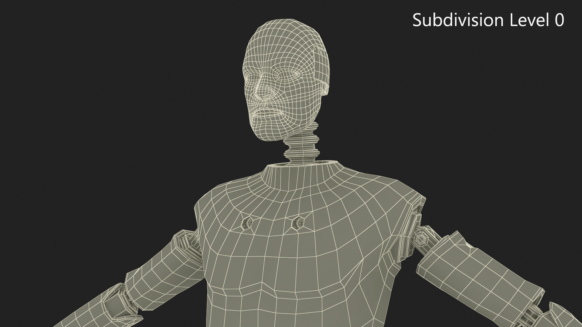 3D Humanoid Crash Test Dummy Rigged for Maya