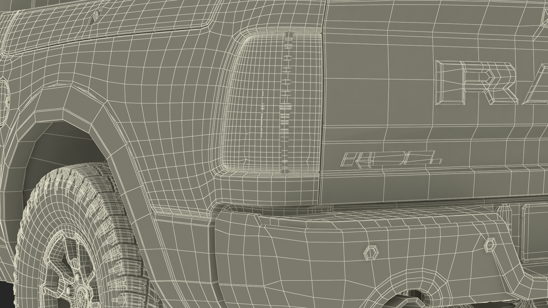 RAM 1500 Pickup Truck Simple Interior 3D
