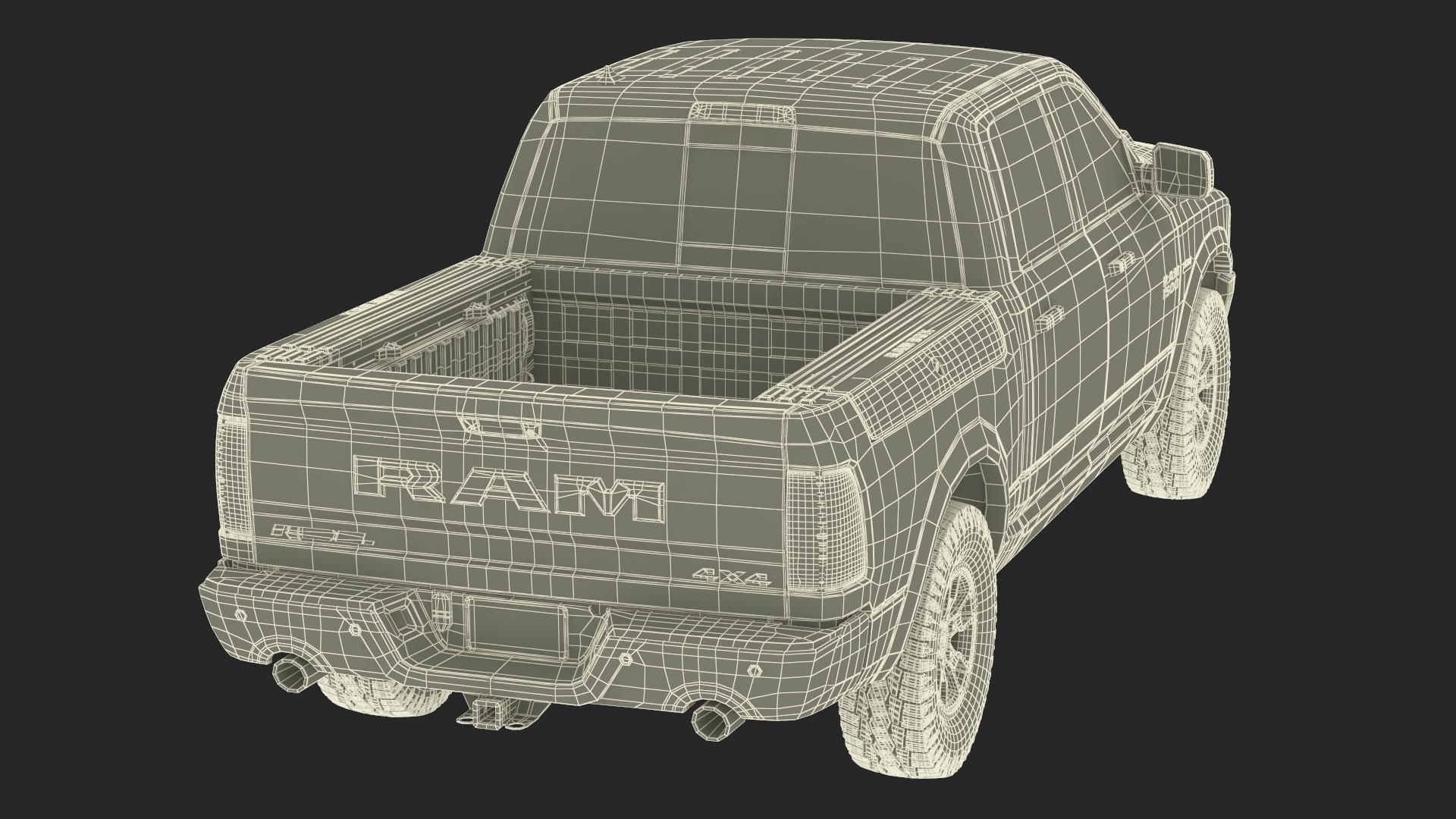 RAM 1500 Pickup Truck Simple Interior 3D