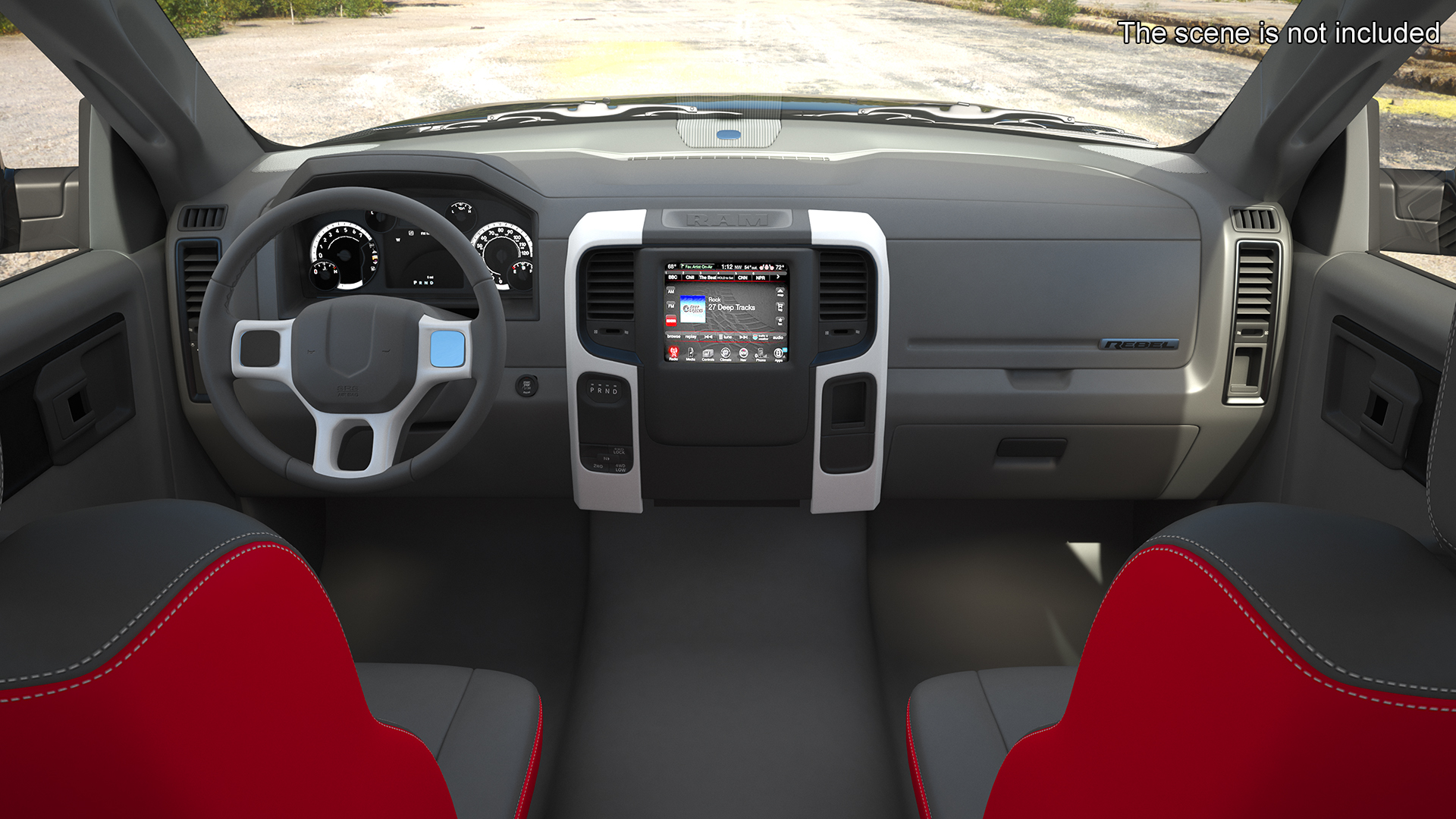 RAM 1500 Pickup Truck Simple Interior 3D