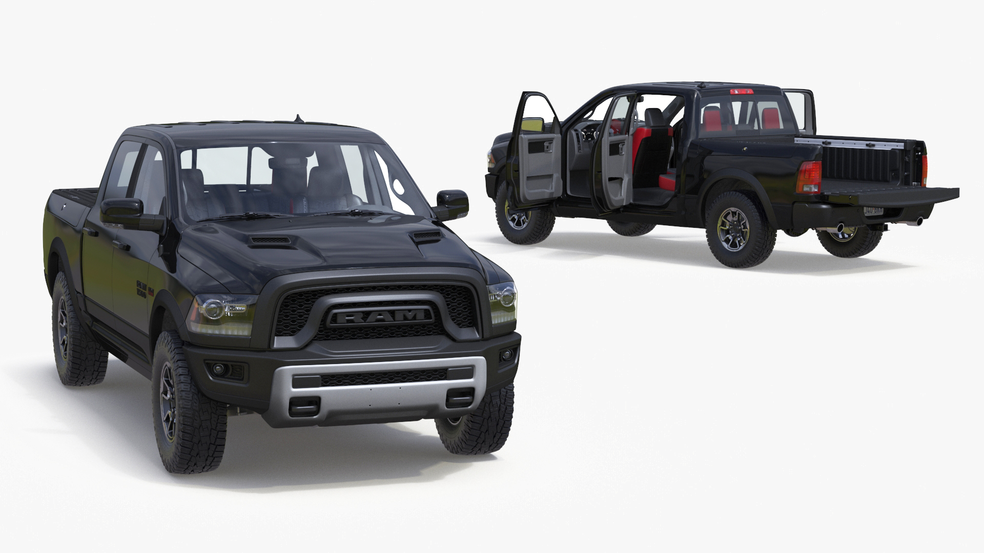 RAM 1500 Pickup Truck Simple Interior 3D