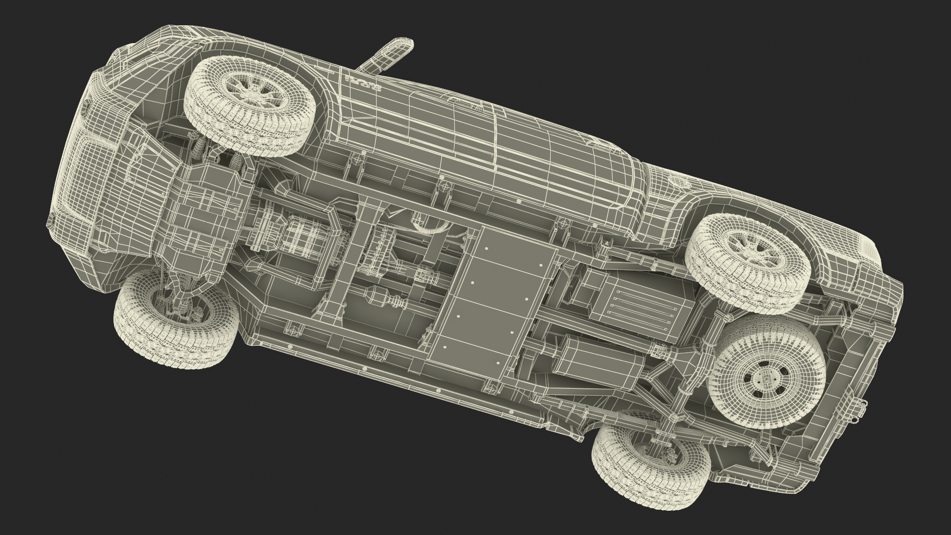RAM 1500 Pickup Truck Simple Interior 3D