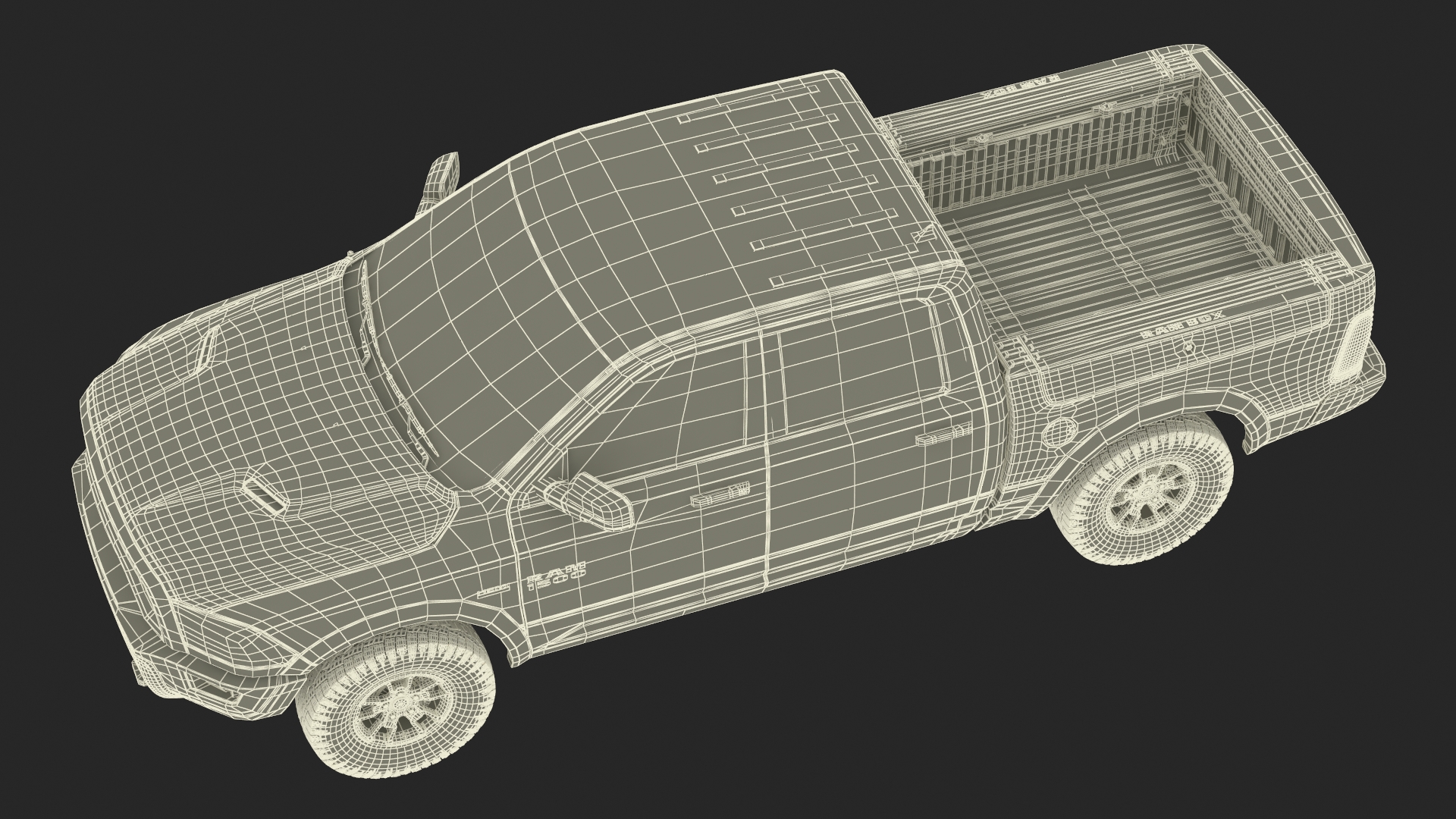 RAM 1500 Pickup Truck Simple Interior 3D