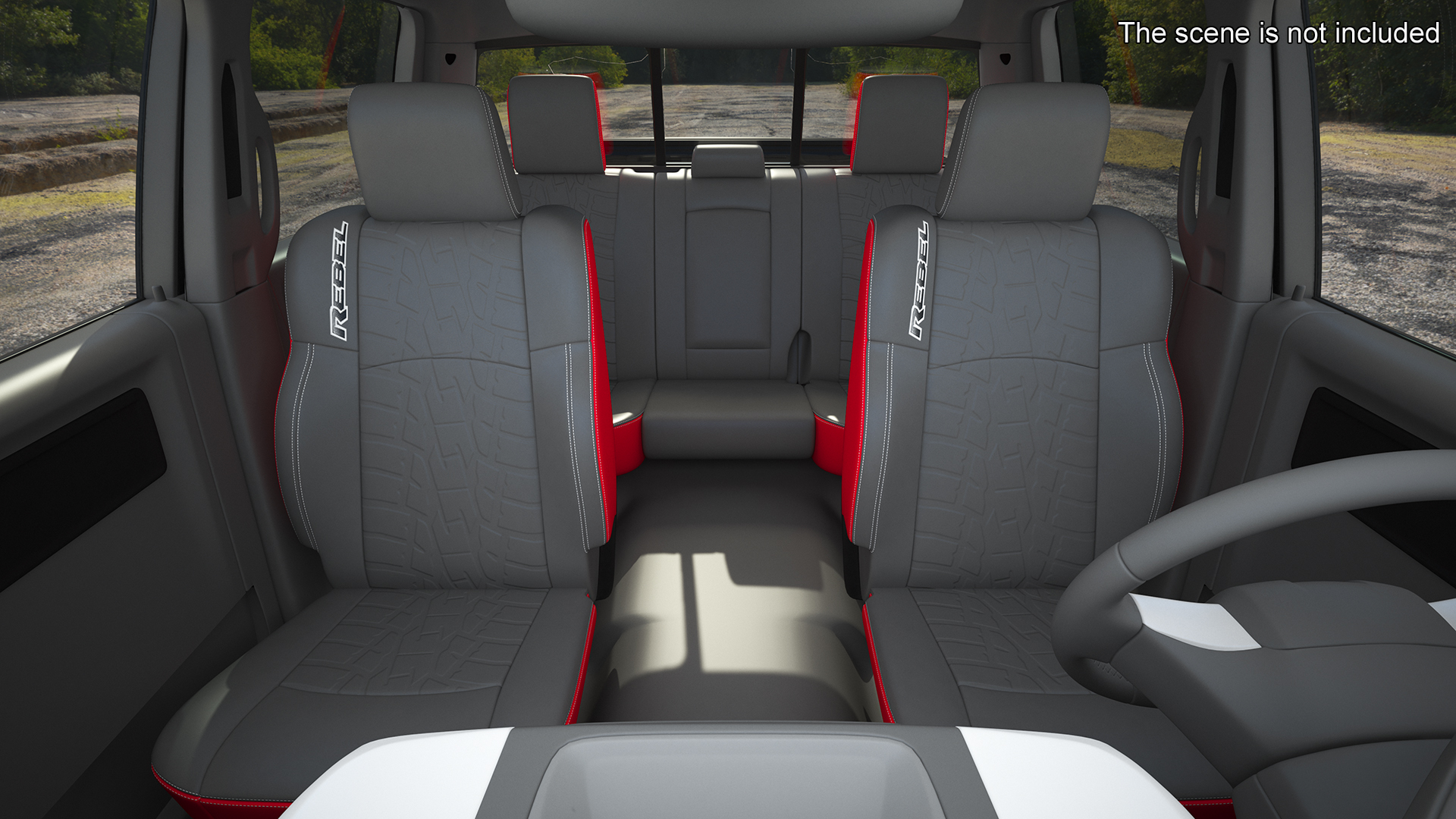 RAM 1500 Pickup Truck Simple Interior 3D