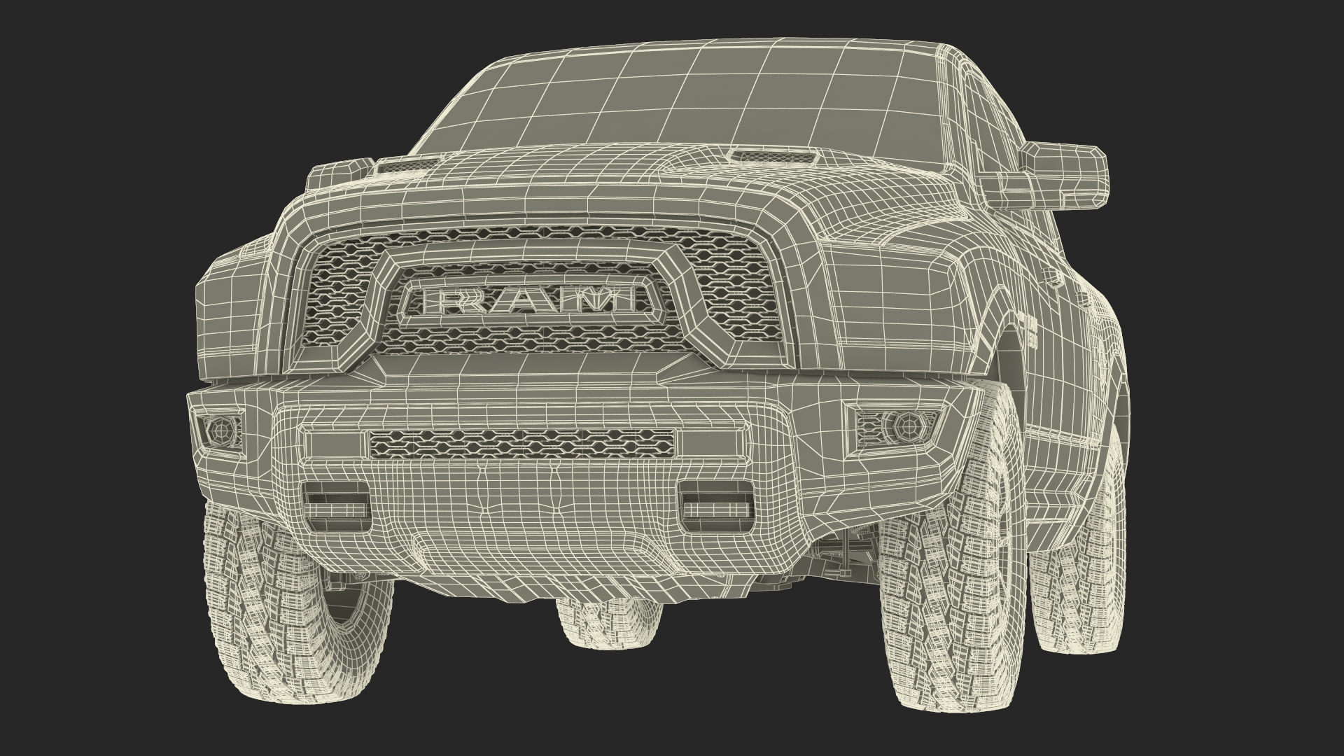 RAM 1500 Pickup Truck Simple Interior 3D