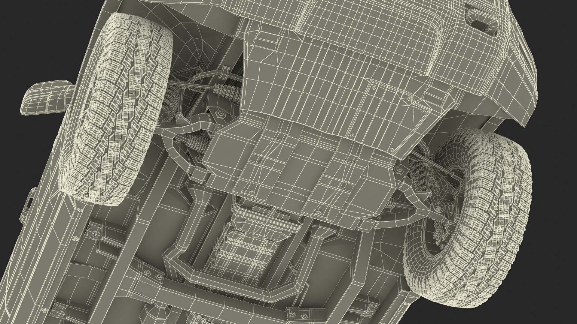 RAM 1500 Pickup Truck Simple Interior 3D
