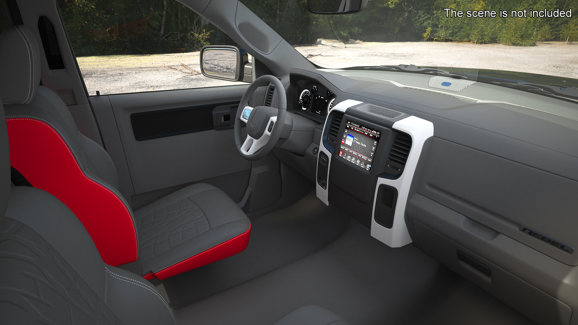 RAM 1500 Pickup Truck Simple Interior 3D
