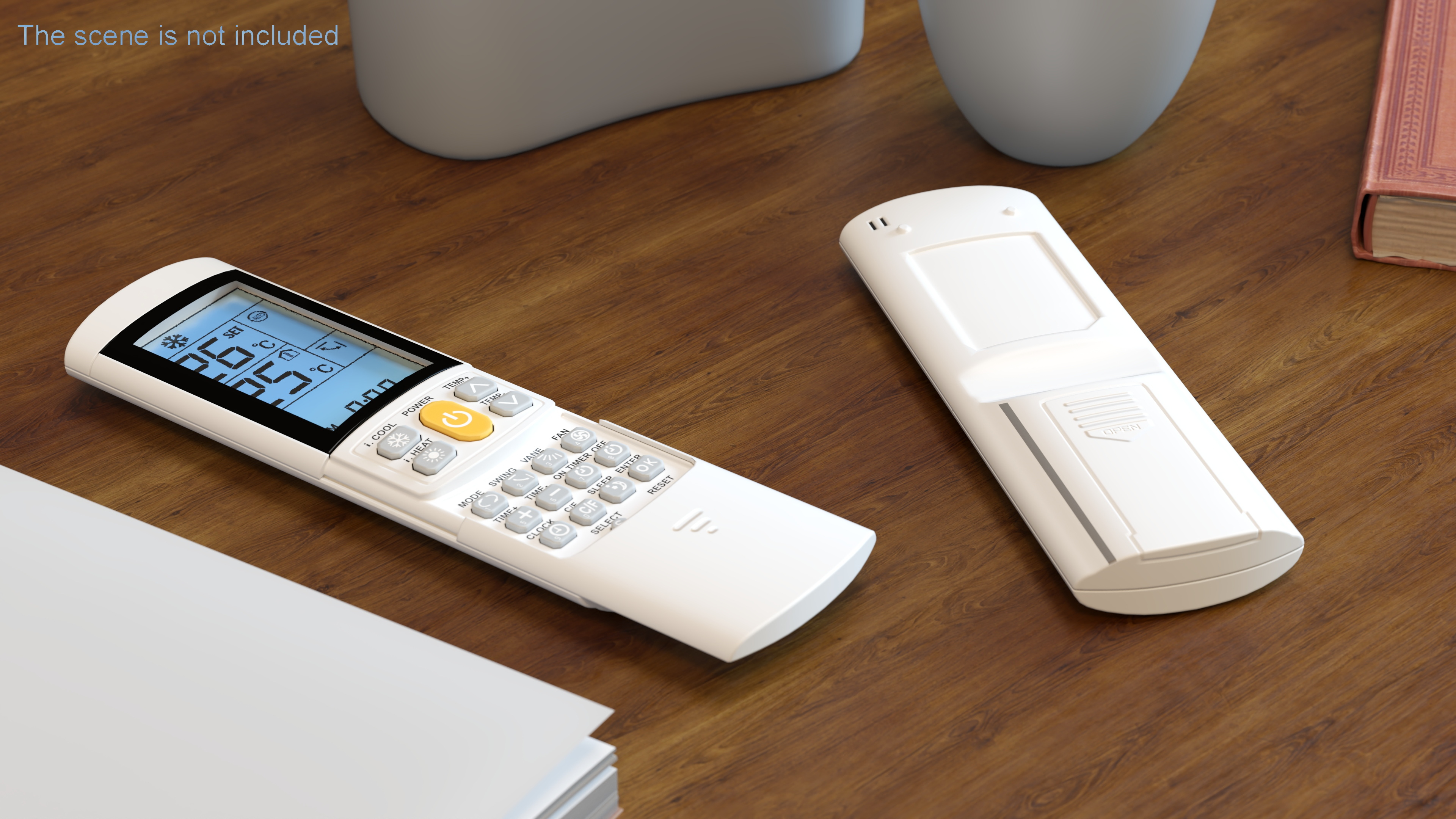 3D Air Conditioner Remote Control White Lights On