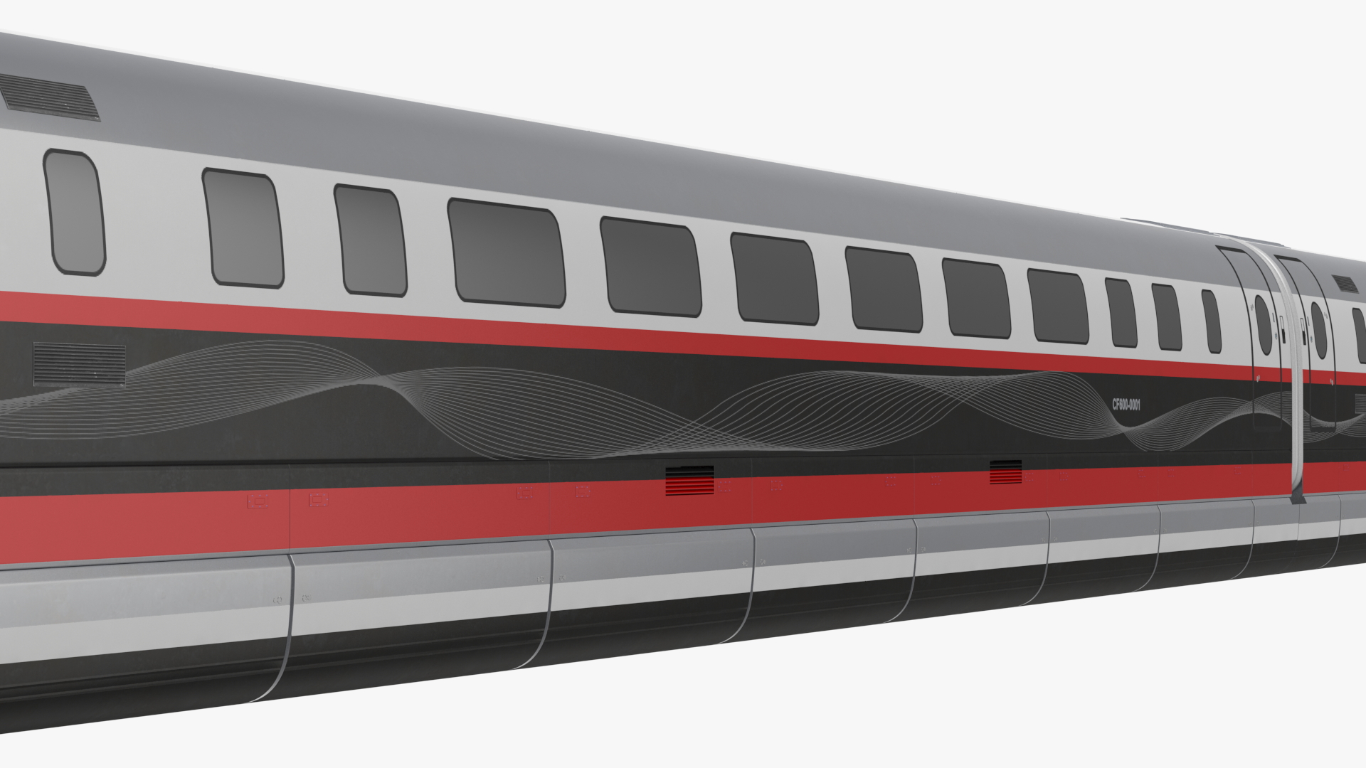 3D Maglev Train Red