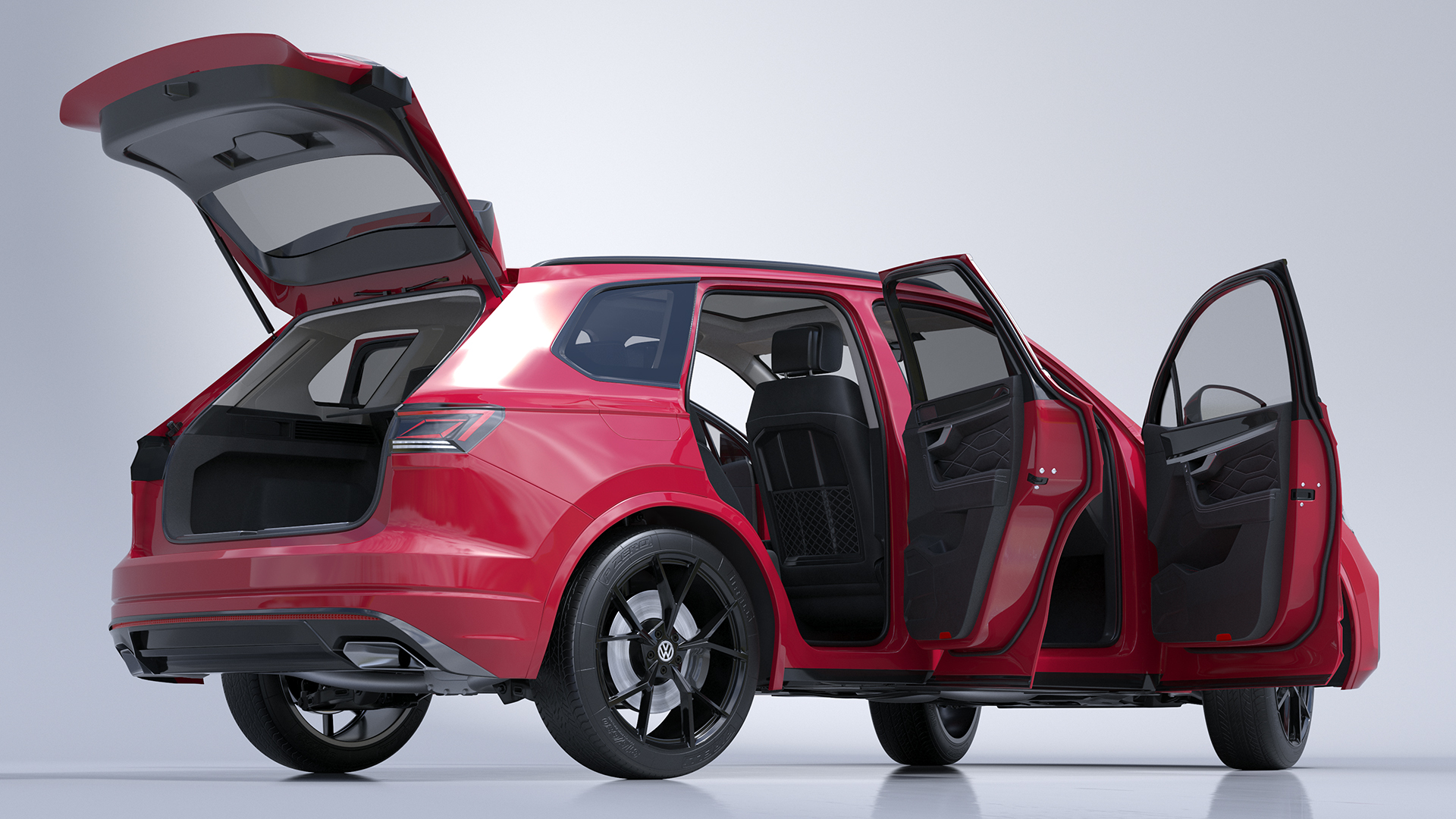 Volkswagen Touareg 2024 Red Rigged 3D model