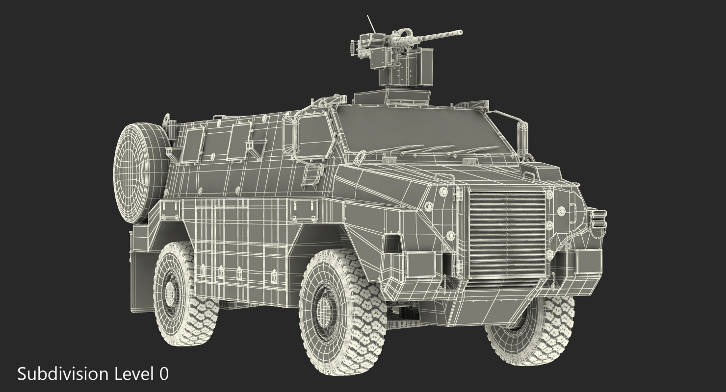 3D MPV 4x4 Bushmaster Camo model
