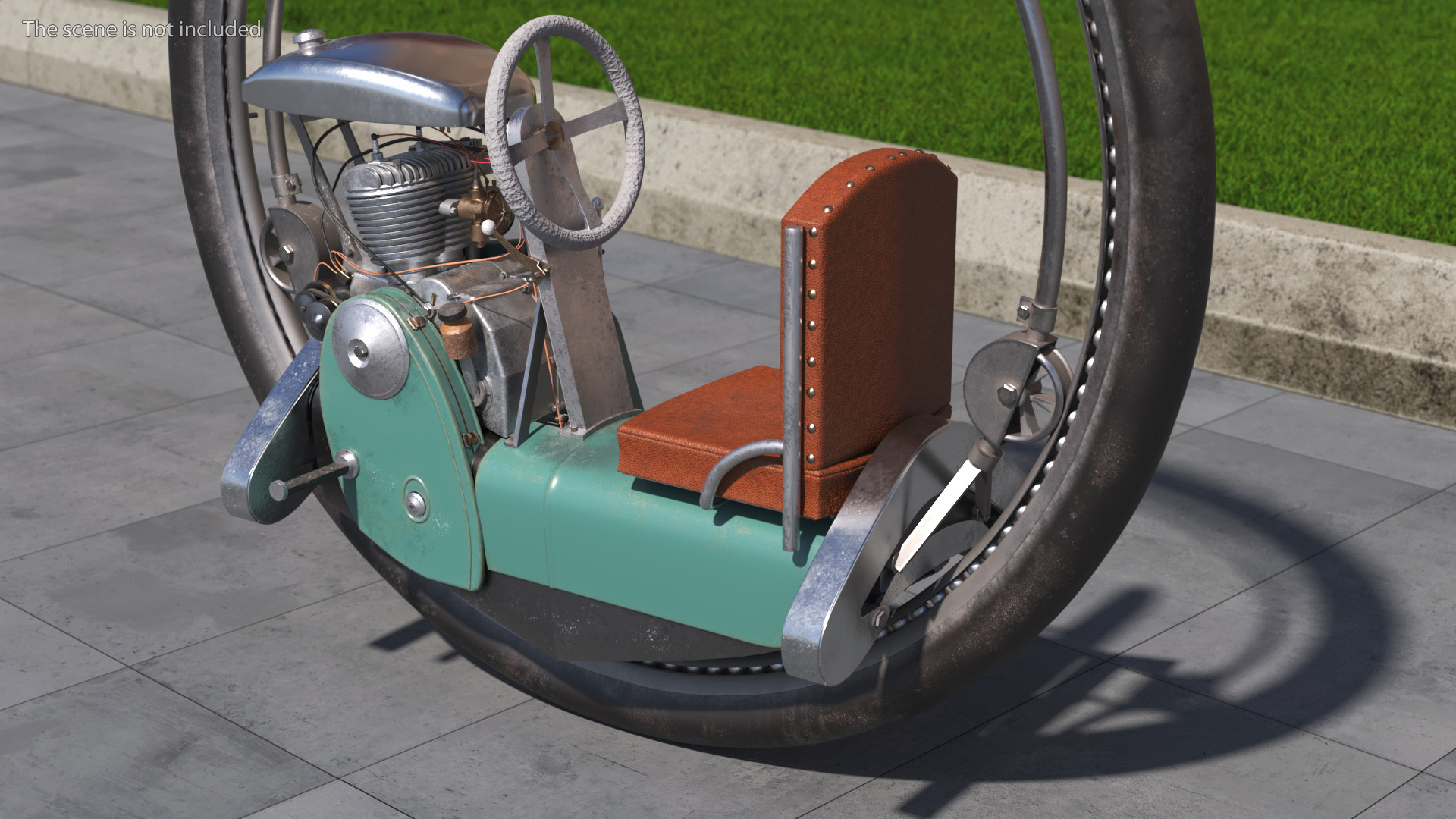 3D model Historic Riding Monowheel Used