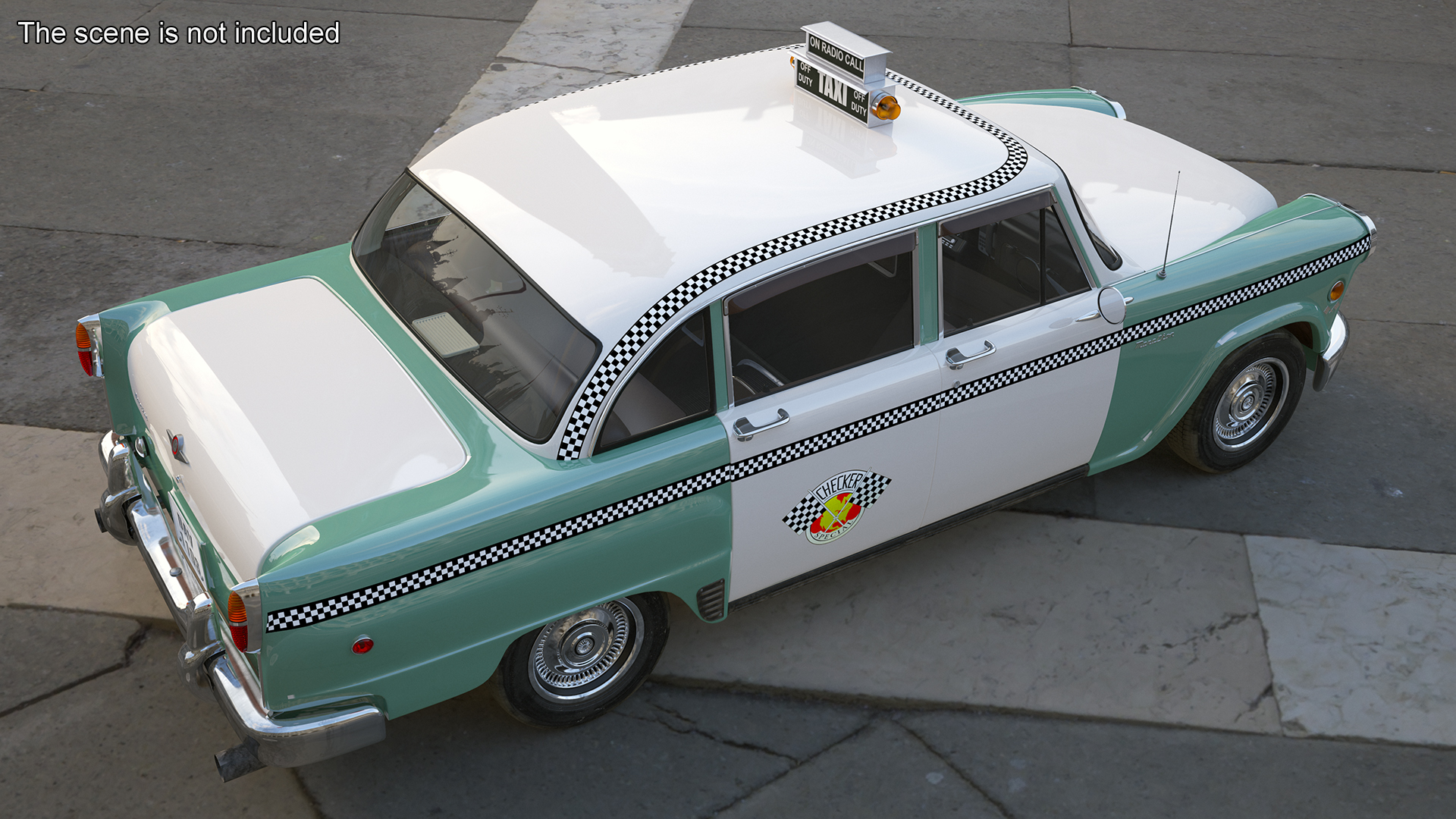 Vintage Checker Taxi Cab 3D model