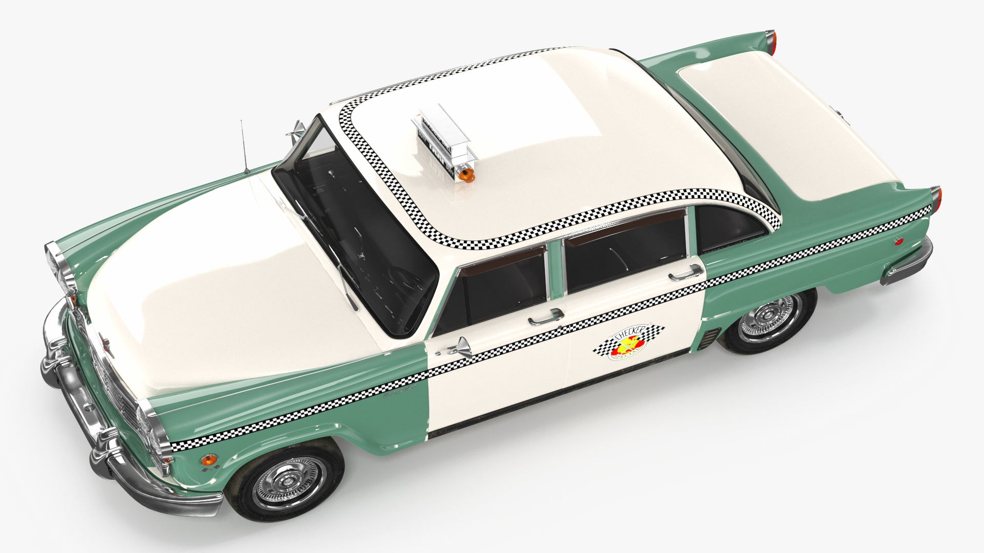 Vintage Checker Taxi Cab 3D model