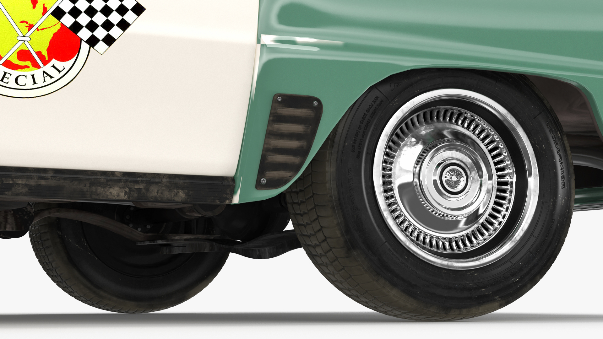 Vintage Checker Taxi Cab 3D model
