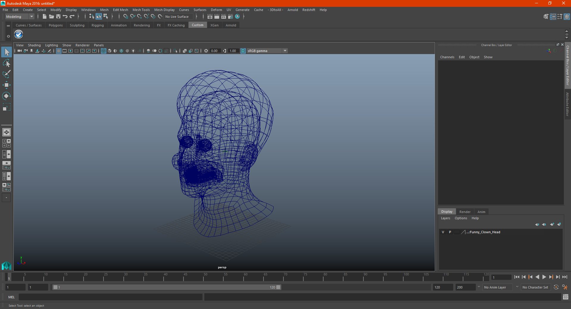 3D Funny Clown Head