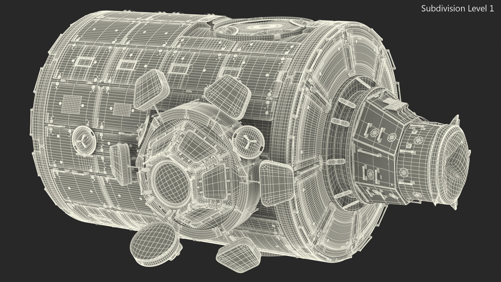 3D ISS Module Tranquility Node 3 with Cupola Module model