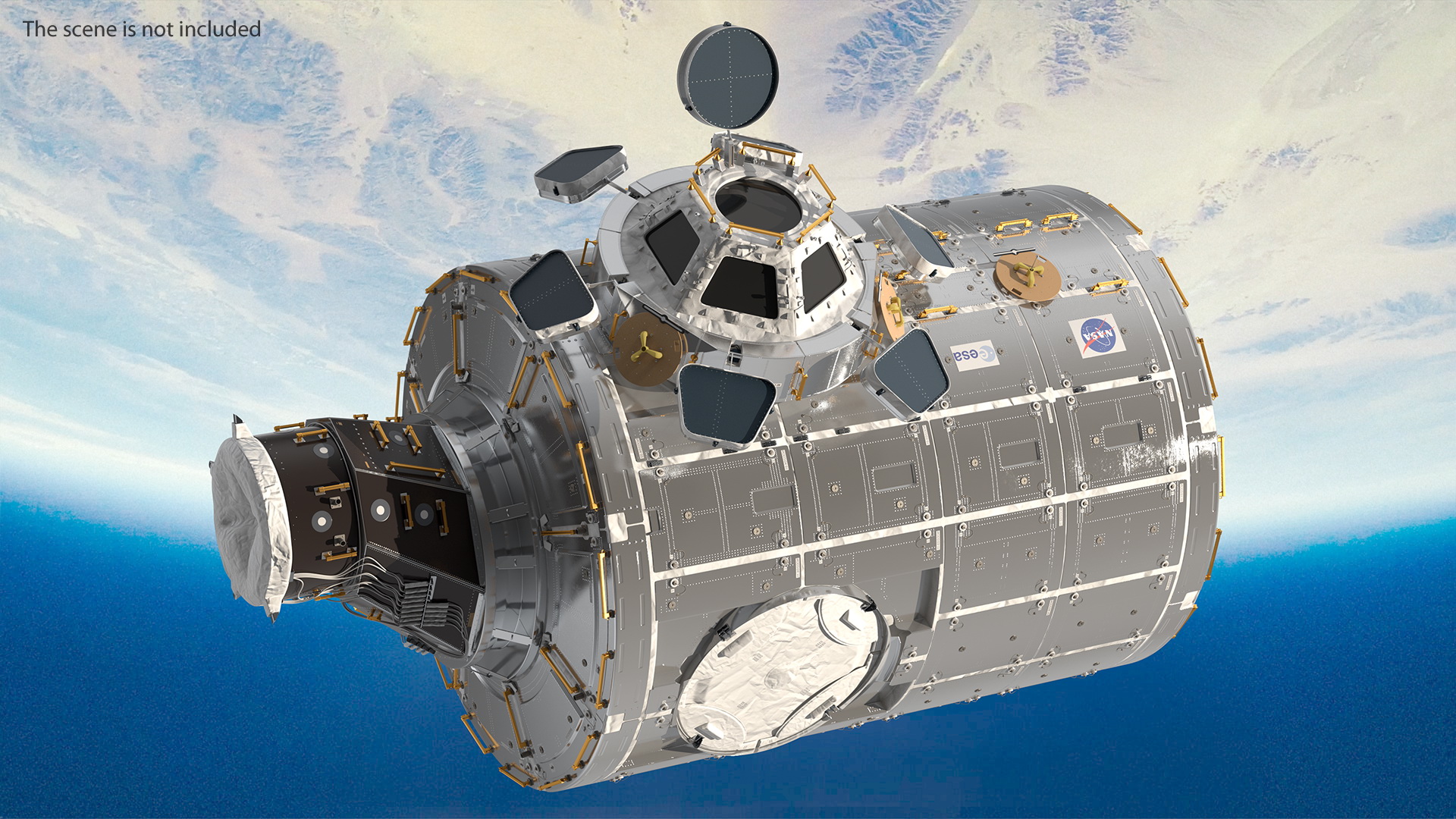 3D ISS Module Tranquility Node 3 with Cupola Module model