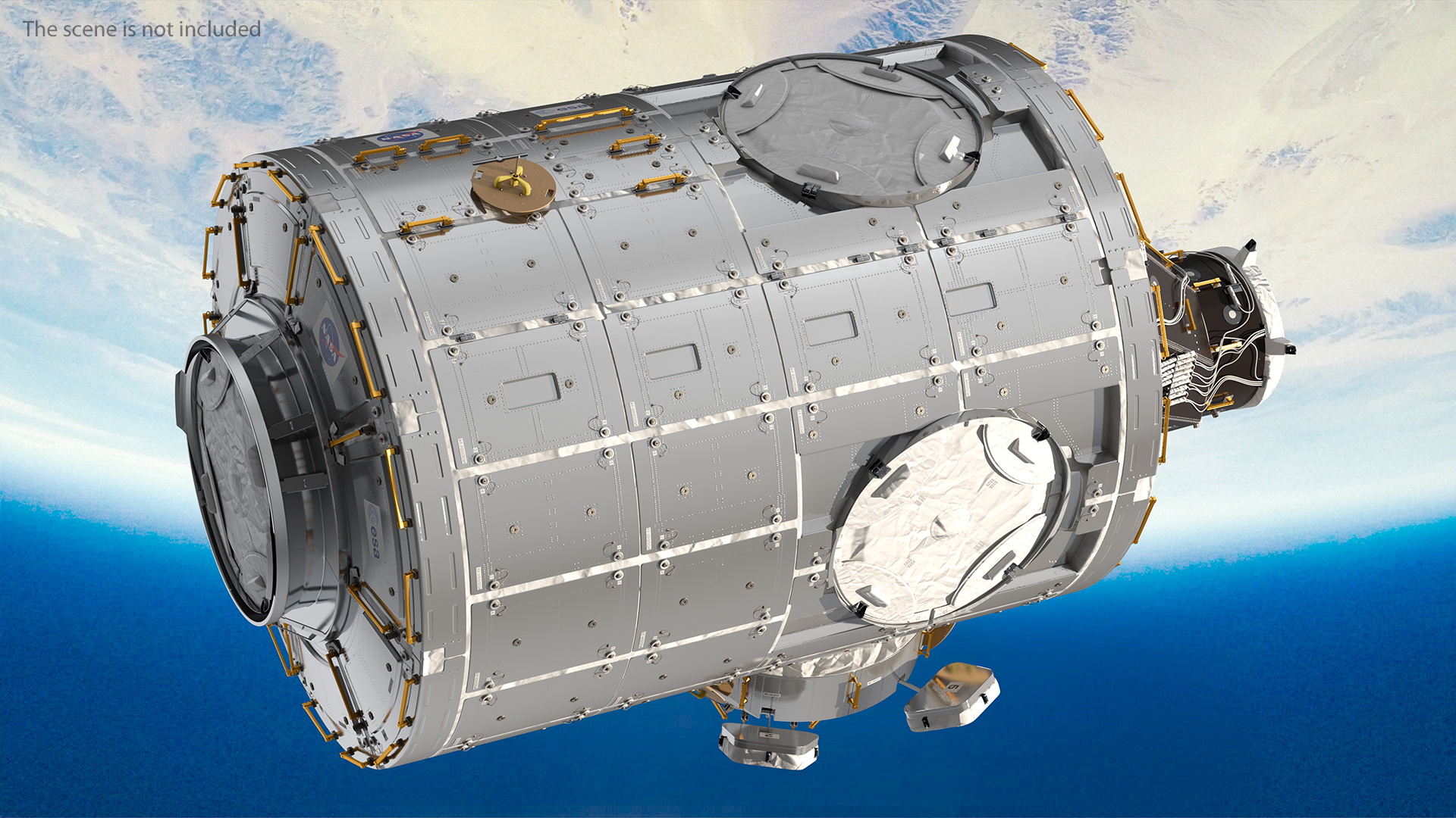 3D ISS Module Tranquility Node 3 with Cupola Module model