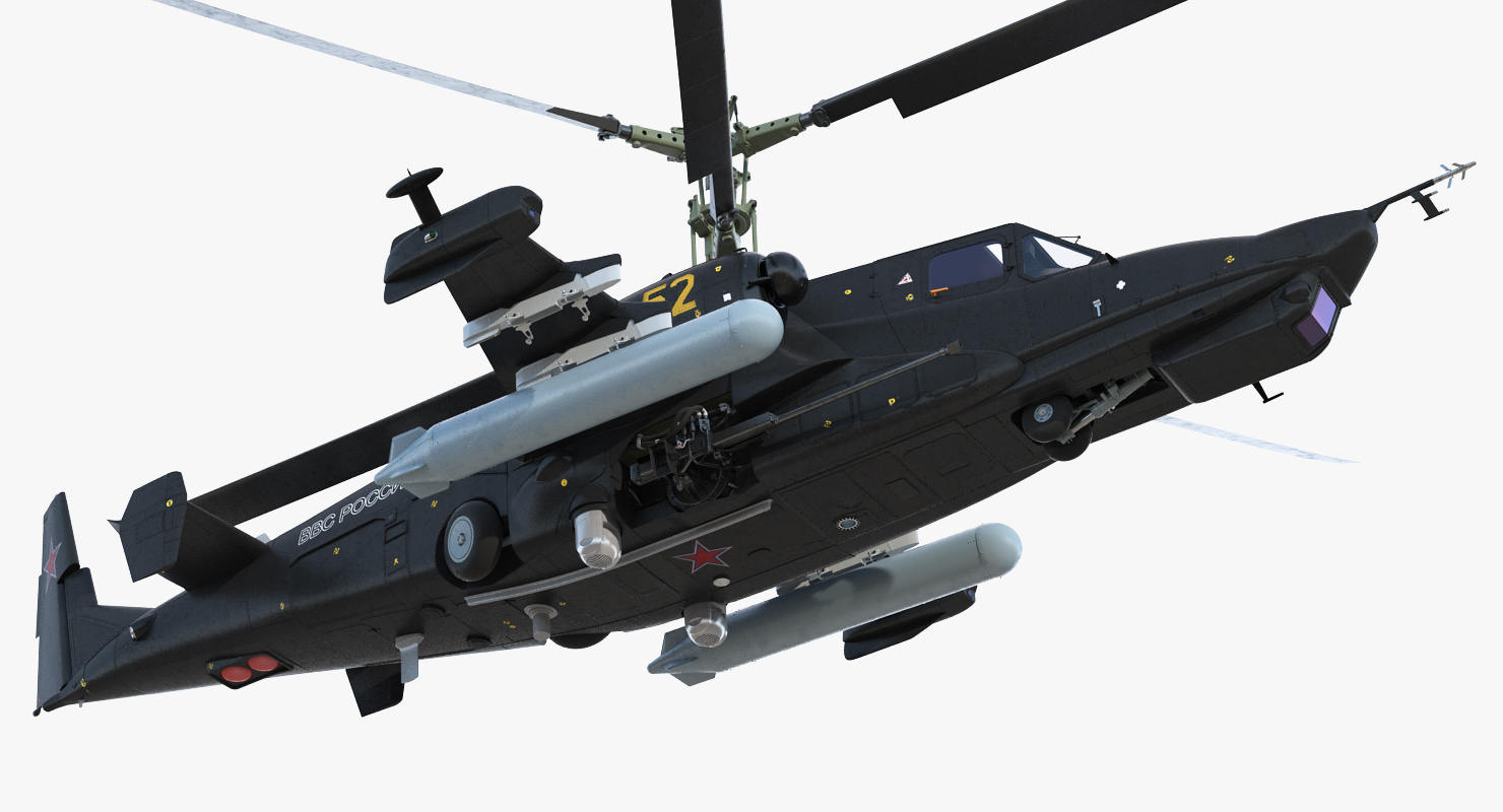 3D model Kamov Ka 52 or Alligator Russian Attack Helicopter