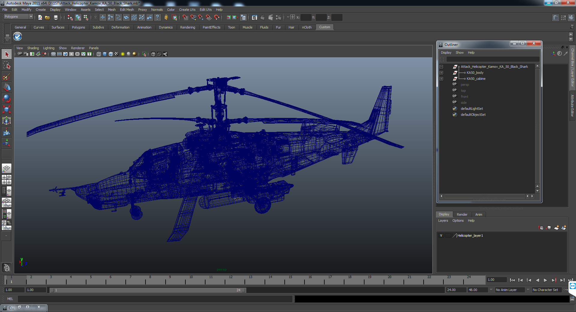 3D model Kamov Ka 52 or Alligator Russian Attack Helicopter