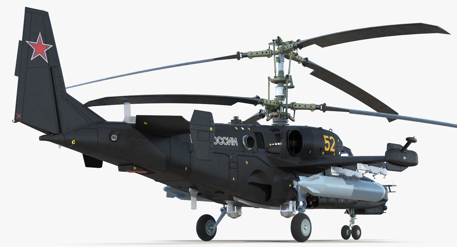 3D model Kamov Ka 52 or Alligator Russian Attack Helicopter