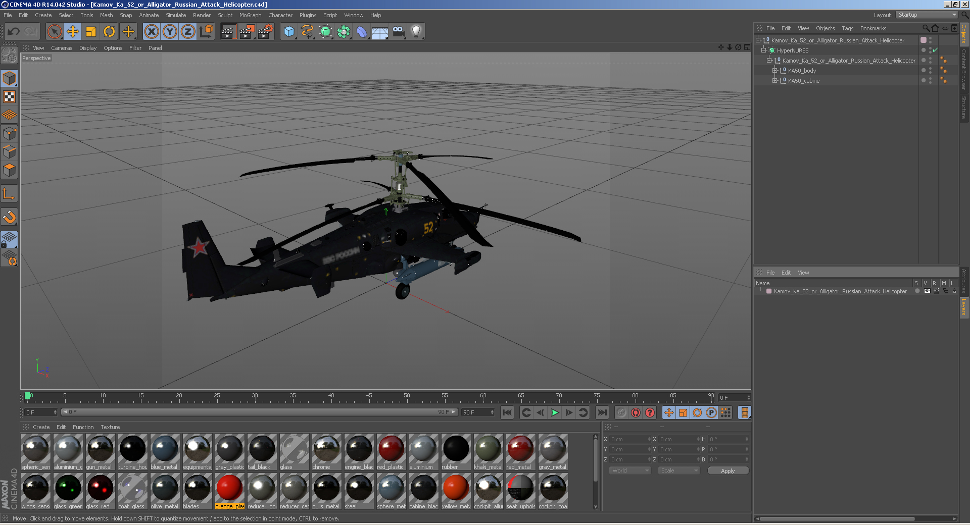 3D model Kamov Ka 52 or Alligator Russian Attack Helicopter
