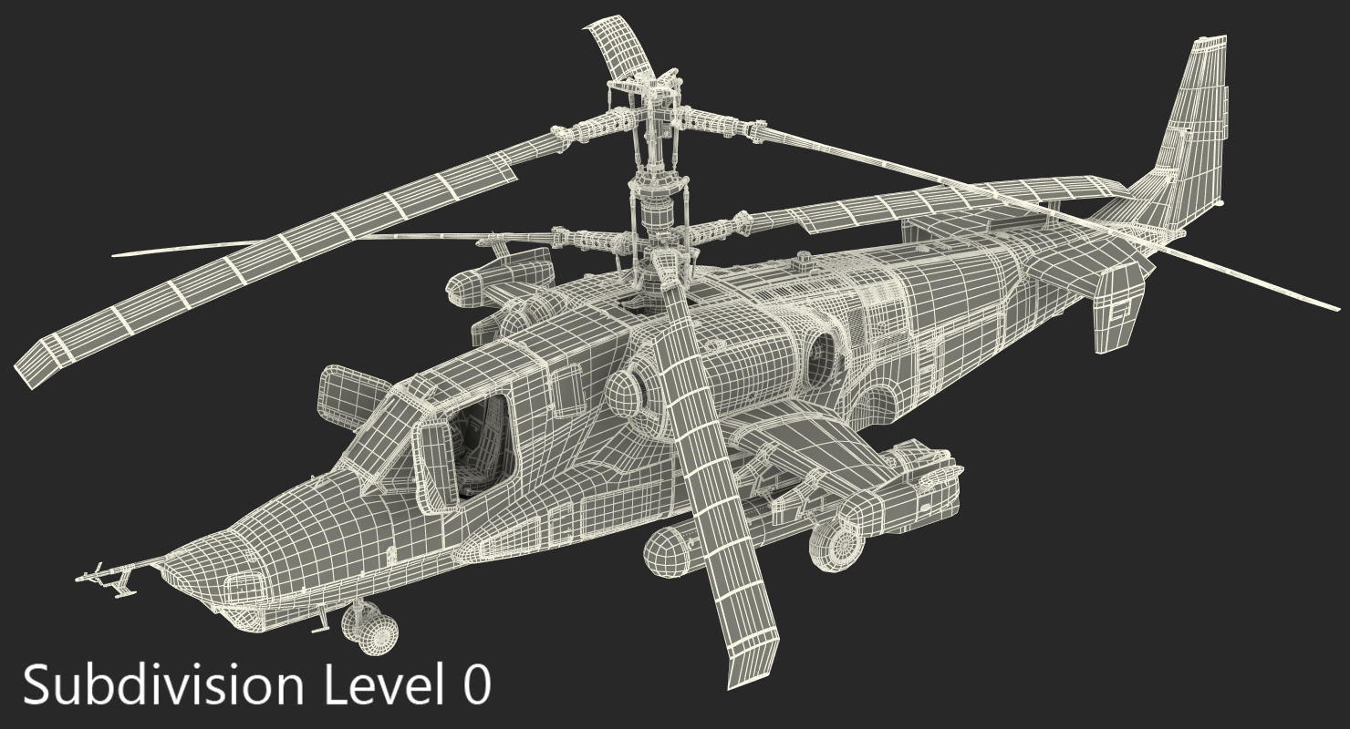 3D model Kamov Ka 52 or Alligator Russian Attack Helicopter